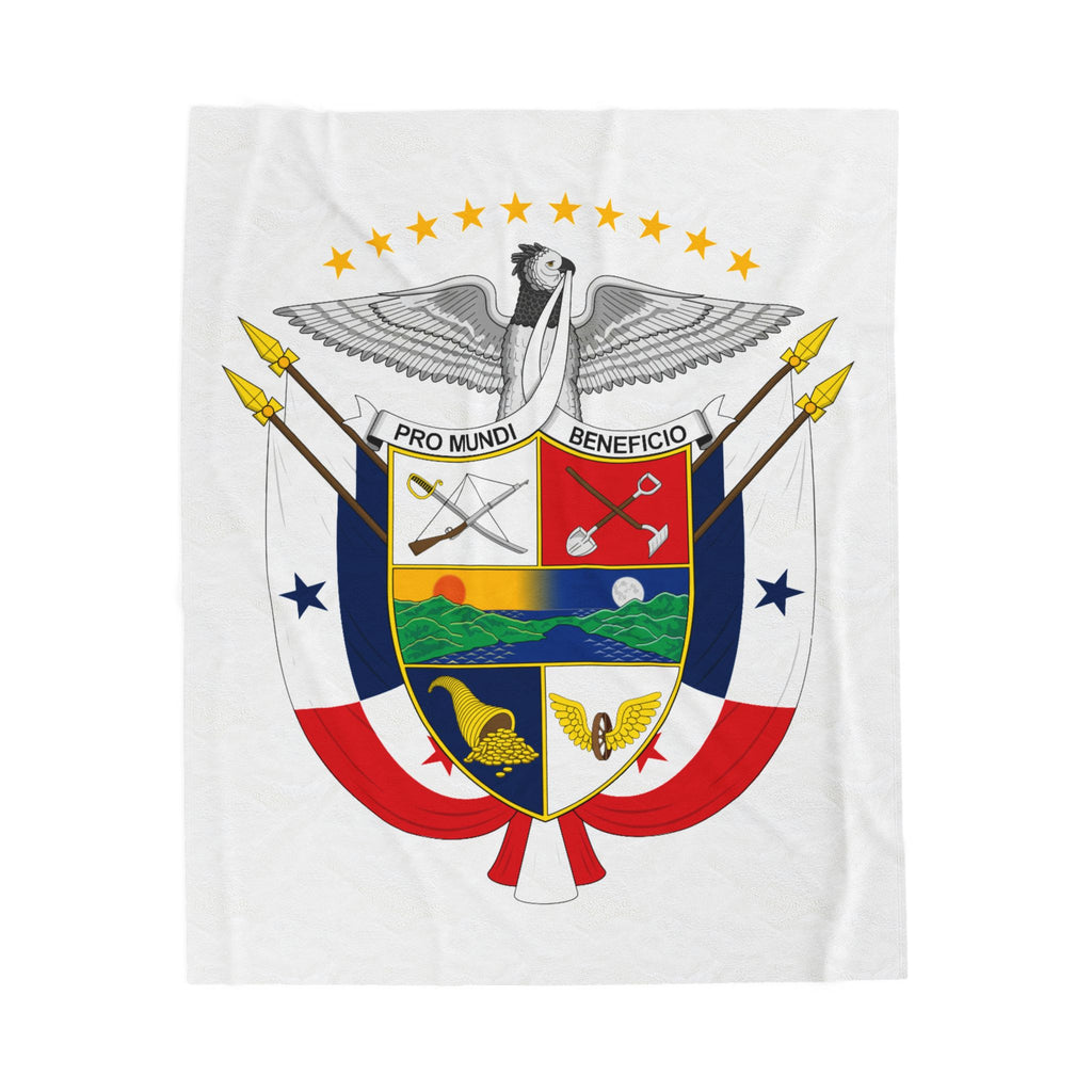 Colcha de terciopelo de algodón Panamá Escudo Nacional de Panamá