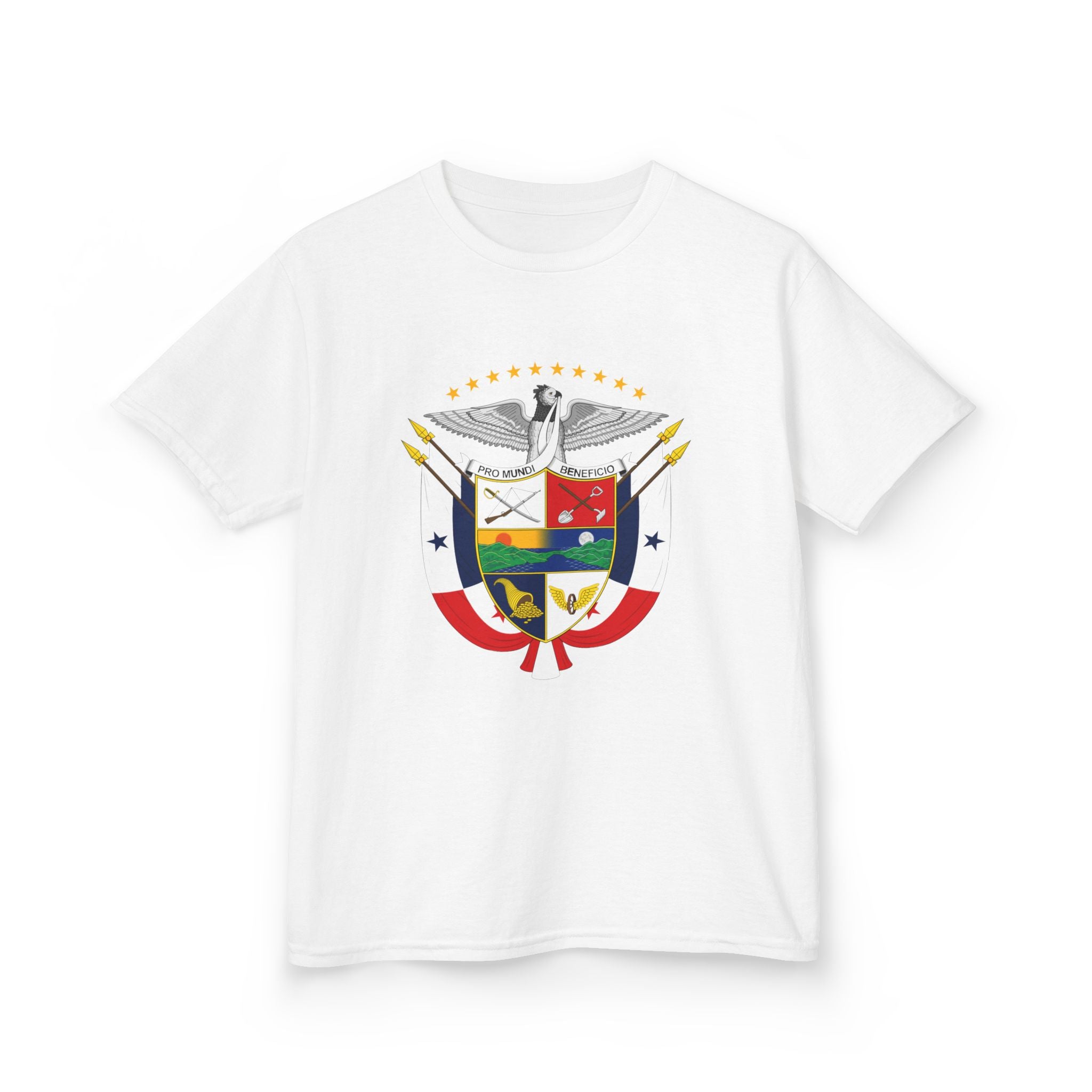 ALGODÓN GRUESO Camiseta de Niños Panamá Escudo Nacional de Panamá