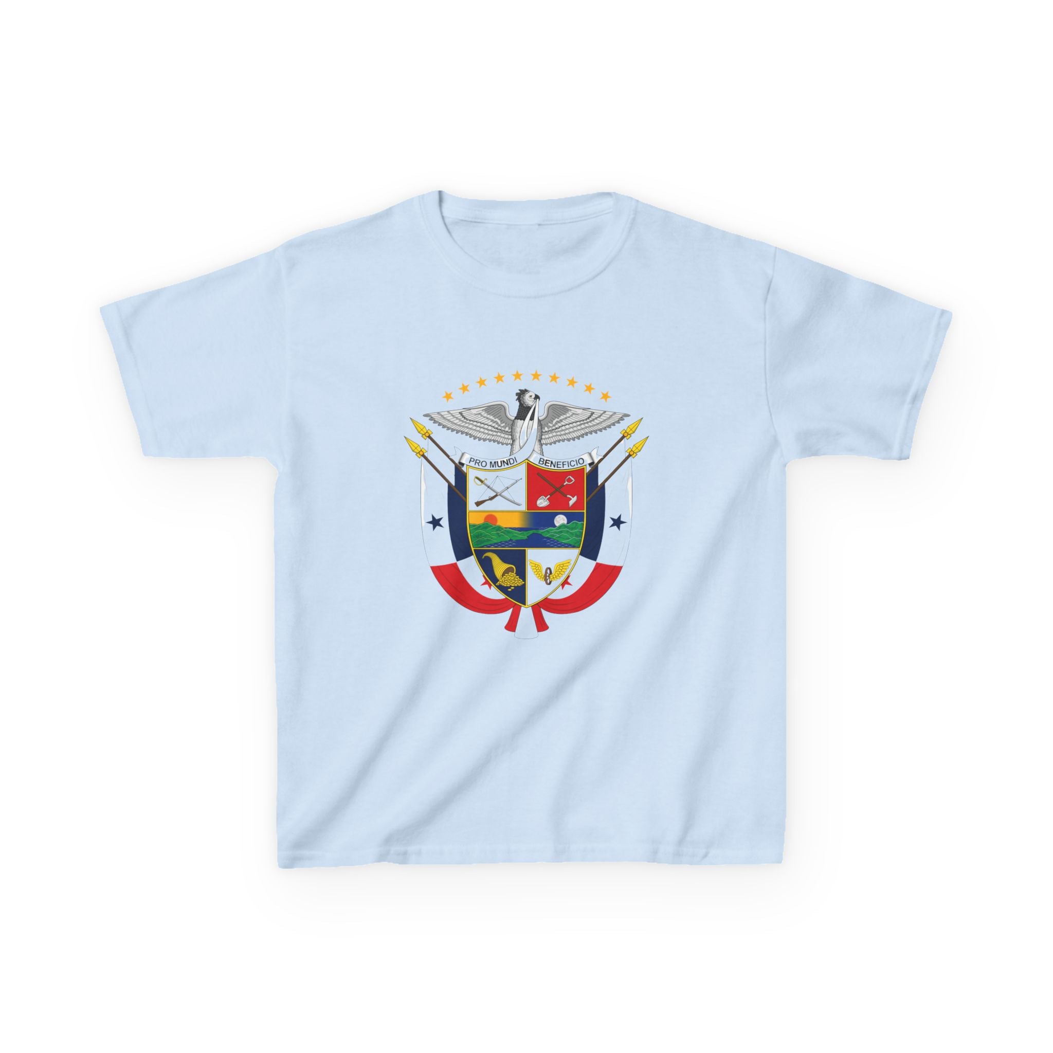 ALGODÓN GRUESO Camiseta de Niños Panamá Escudo Nacional de Panamá