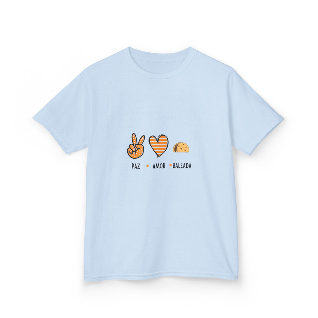 ALGODÓN GRUESO Camiseta de Niños Honduras Paz Amor Baleada
