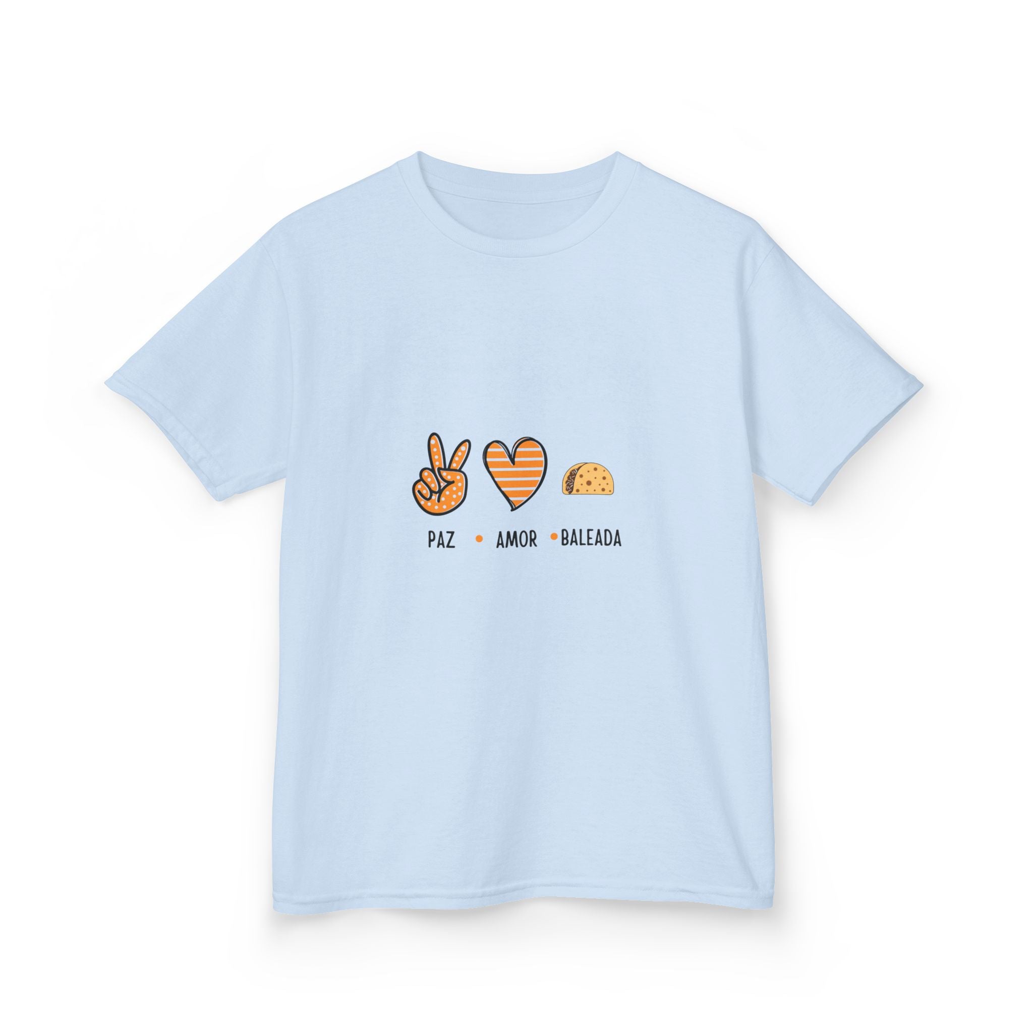 ALGODÓN GRUESO Camiseta de Niños Honduras Paz Amor Baleada