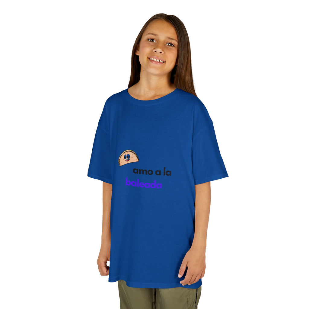 ALGODÓN GRUESO Camiseta de Niñas Honduras Diseño Amo a la baleada