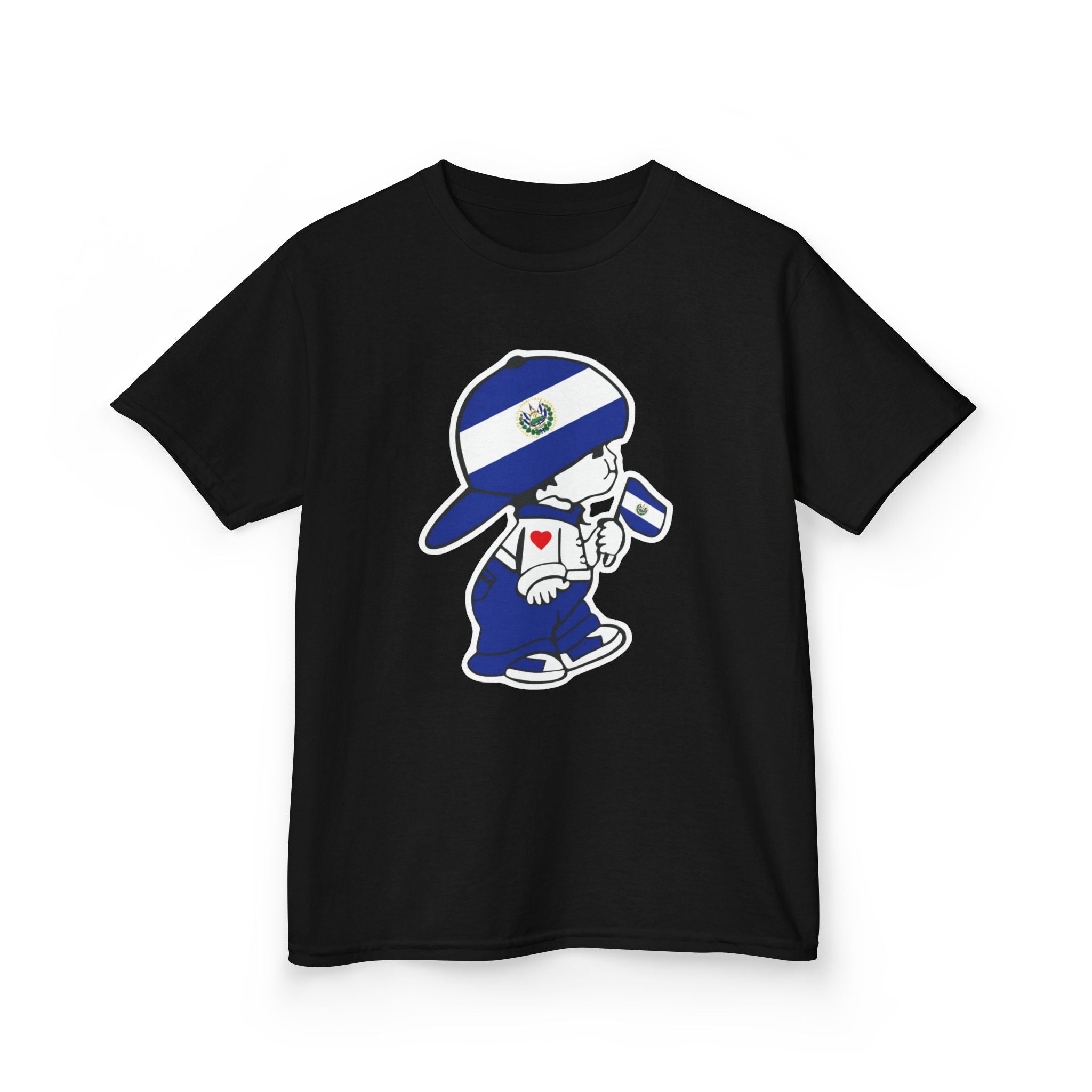 ALGODÓN GRUESO Camiseta de Niñas El Salvador El Niño Guanaco Original