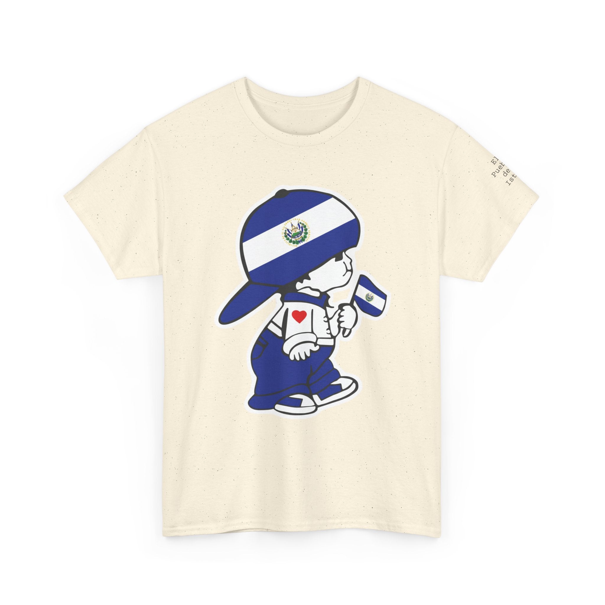 ALGODÓN GRUESO Camiseta de Hombres El Salvador El Niño Guanaco Original