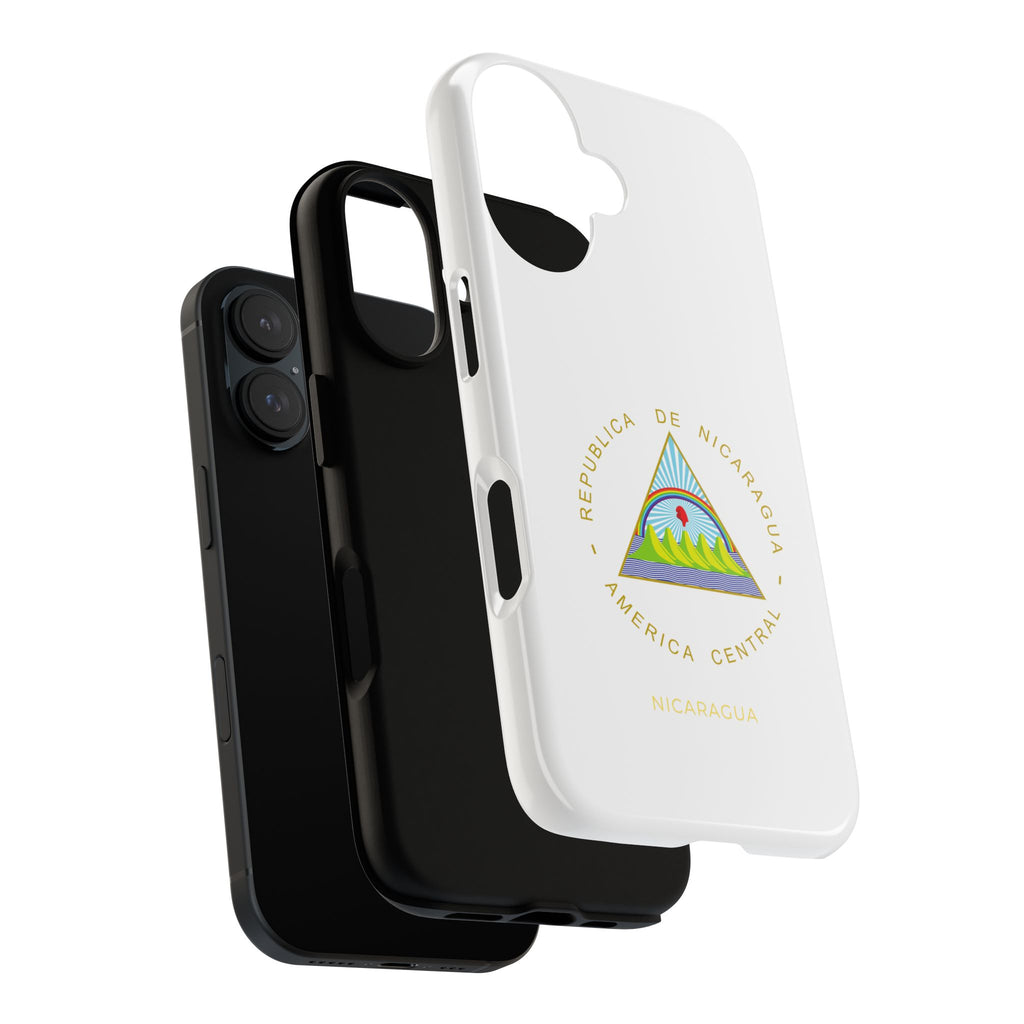 Funda Rigída Protectora para Teléfono iPhone 16 Nicaragua Escudo Nacional de Nicaragua