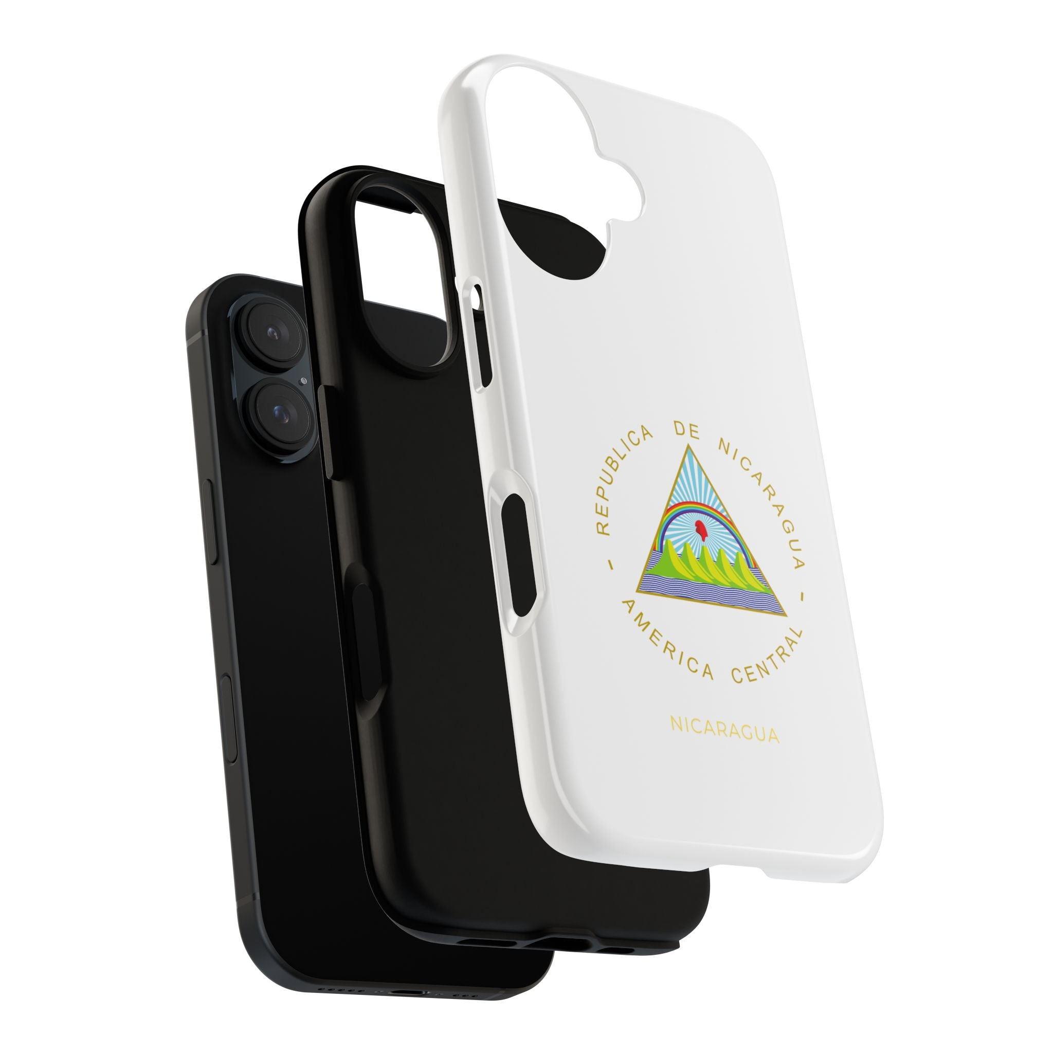 Funda Rigída Protectora para Teléfono iPhone 16 Nicaragua Escudo Nacional de Nicaragua
