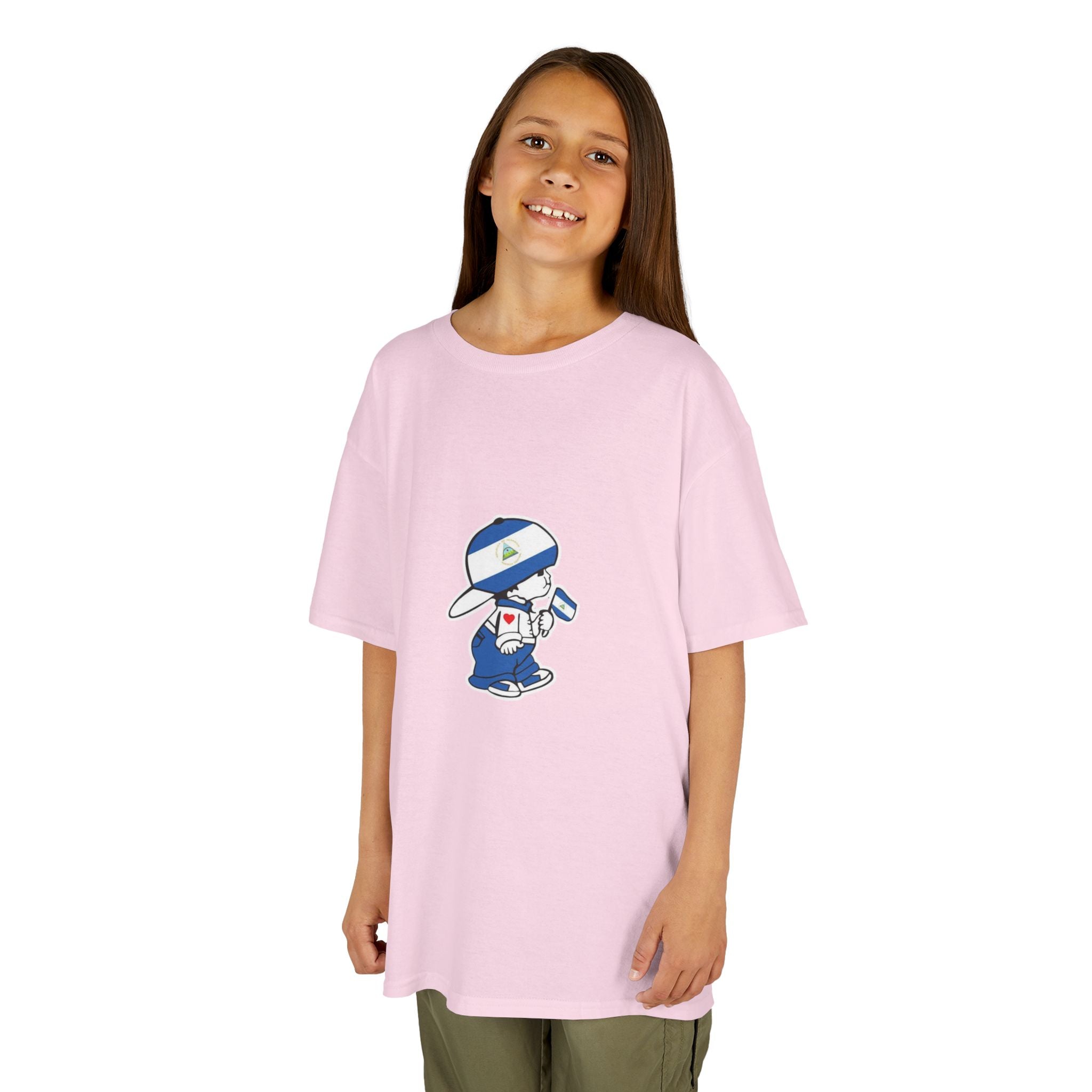 ALGODÓN GRUESO Camiseta de Niñas Nicaragua El Niño Nico Original