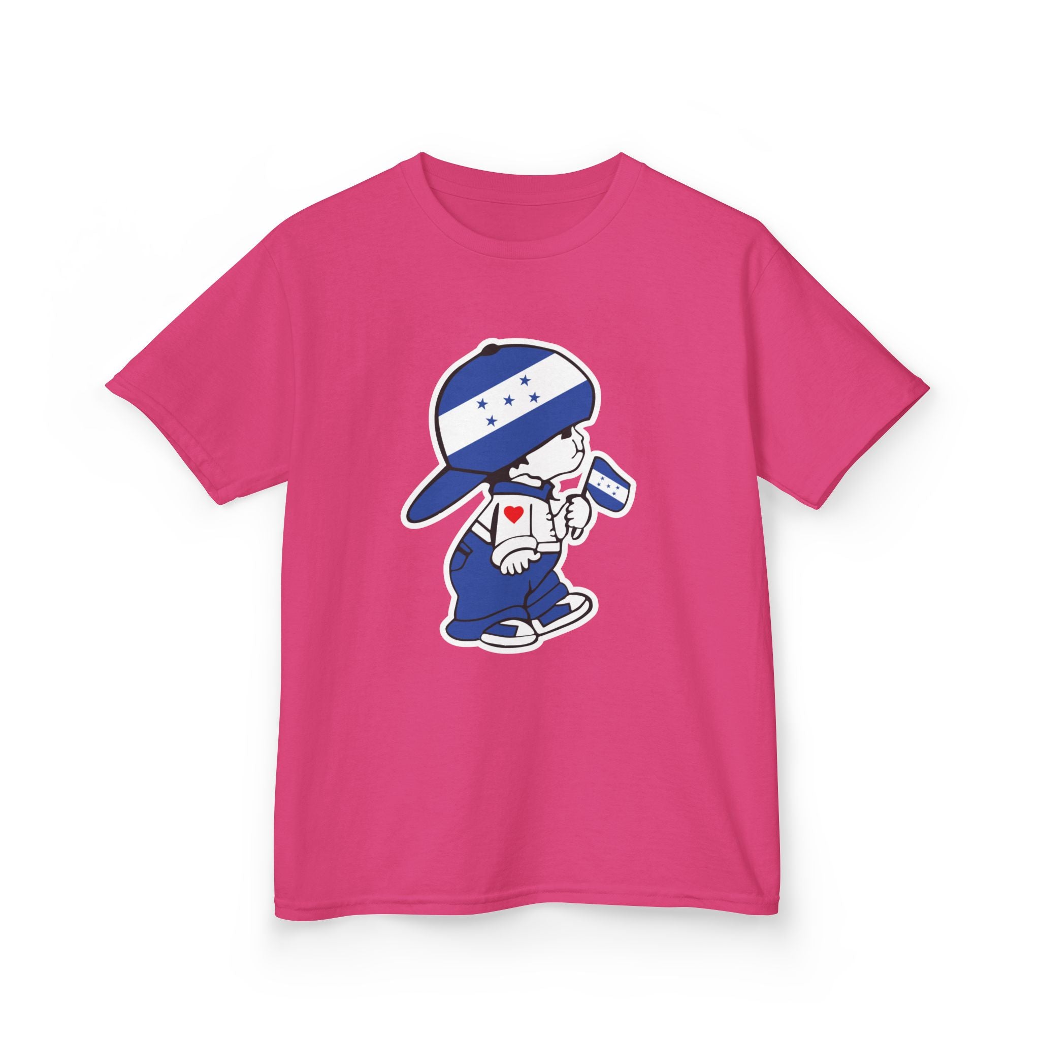 ALGODÓN GRUESO Camiseta de Niñas Honduras El Niño Catracho Original