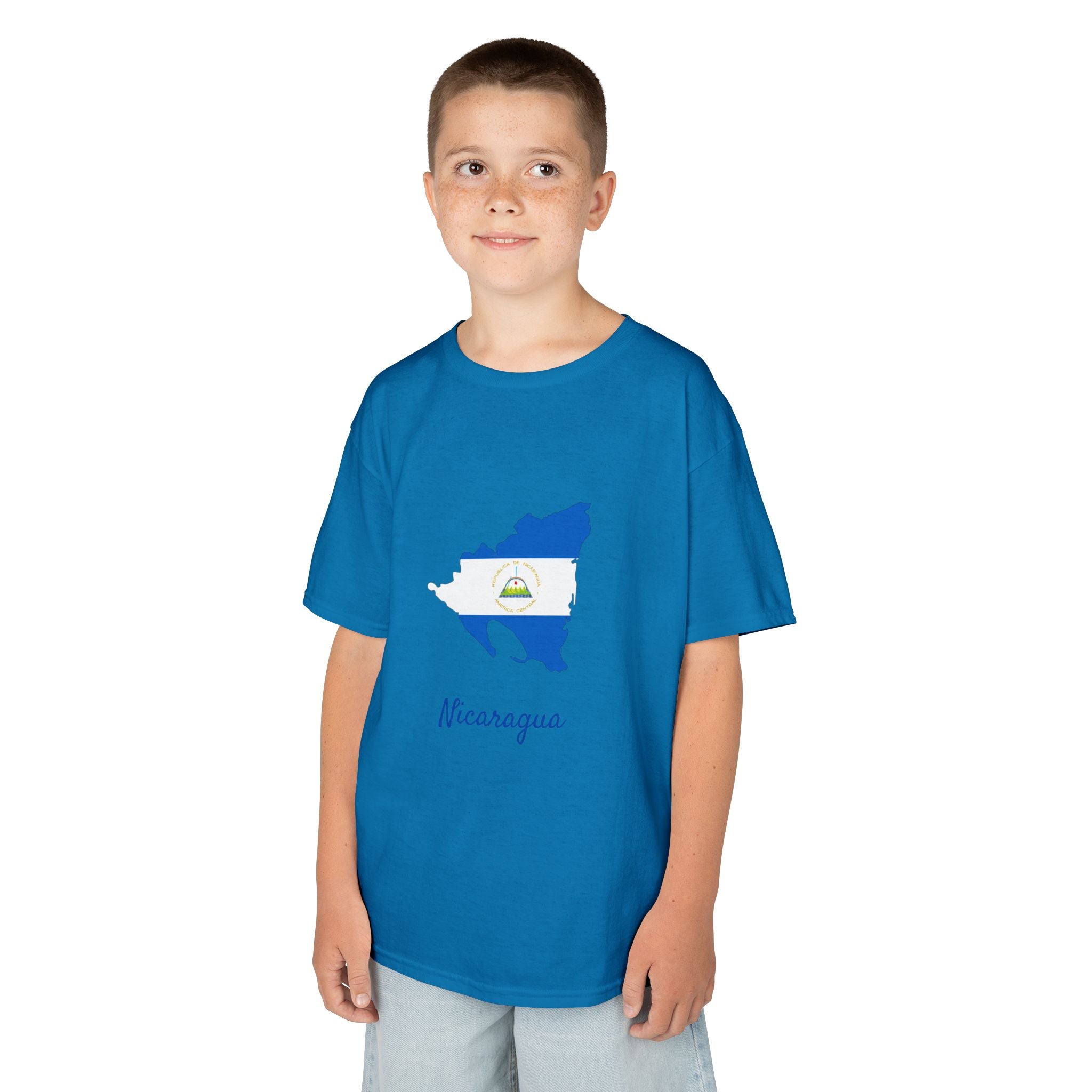 ALGODÓN GRUESO Camiseta de Niños Nicaragua Diseño Nicaragua