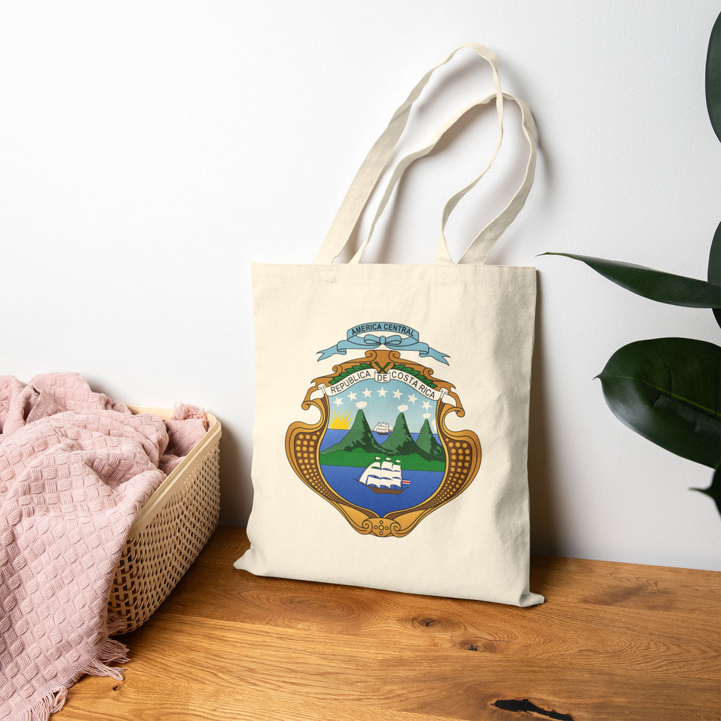 Bolsa de lona de algodón Costa Rica Escudo Nacional de Costa Rica