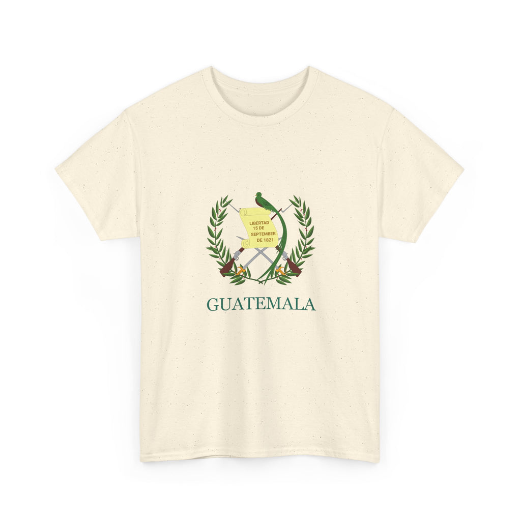 ALGODÓN GRUESO Camiseta de Hombres Escudo Nacional de Guatemala