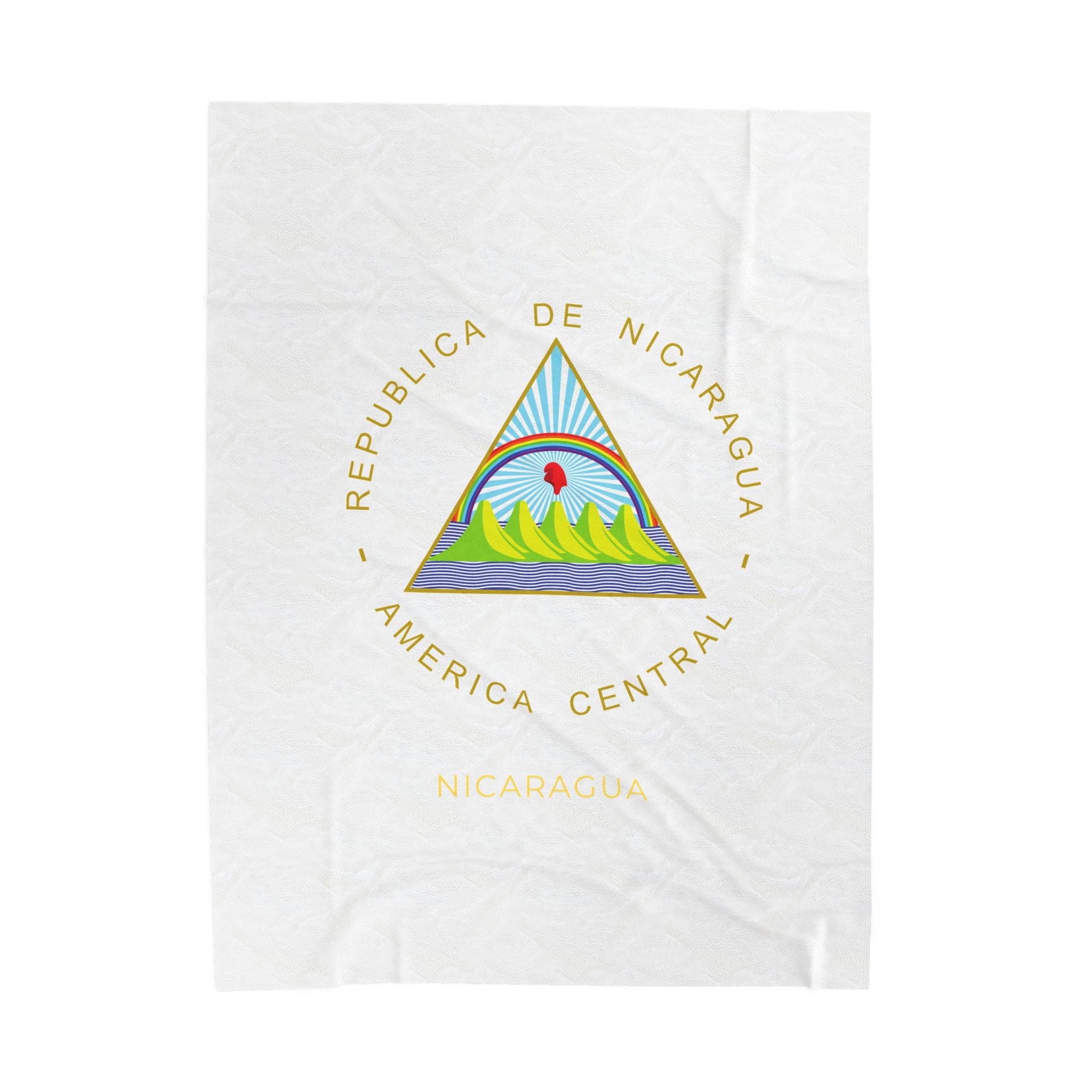 Colcha de terciopelo de algodón Nicaragua Escudo Nacional de Nicaragua