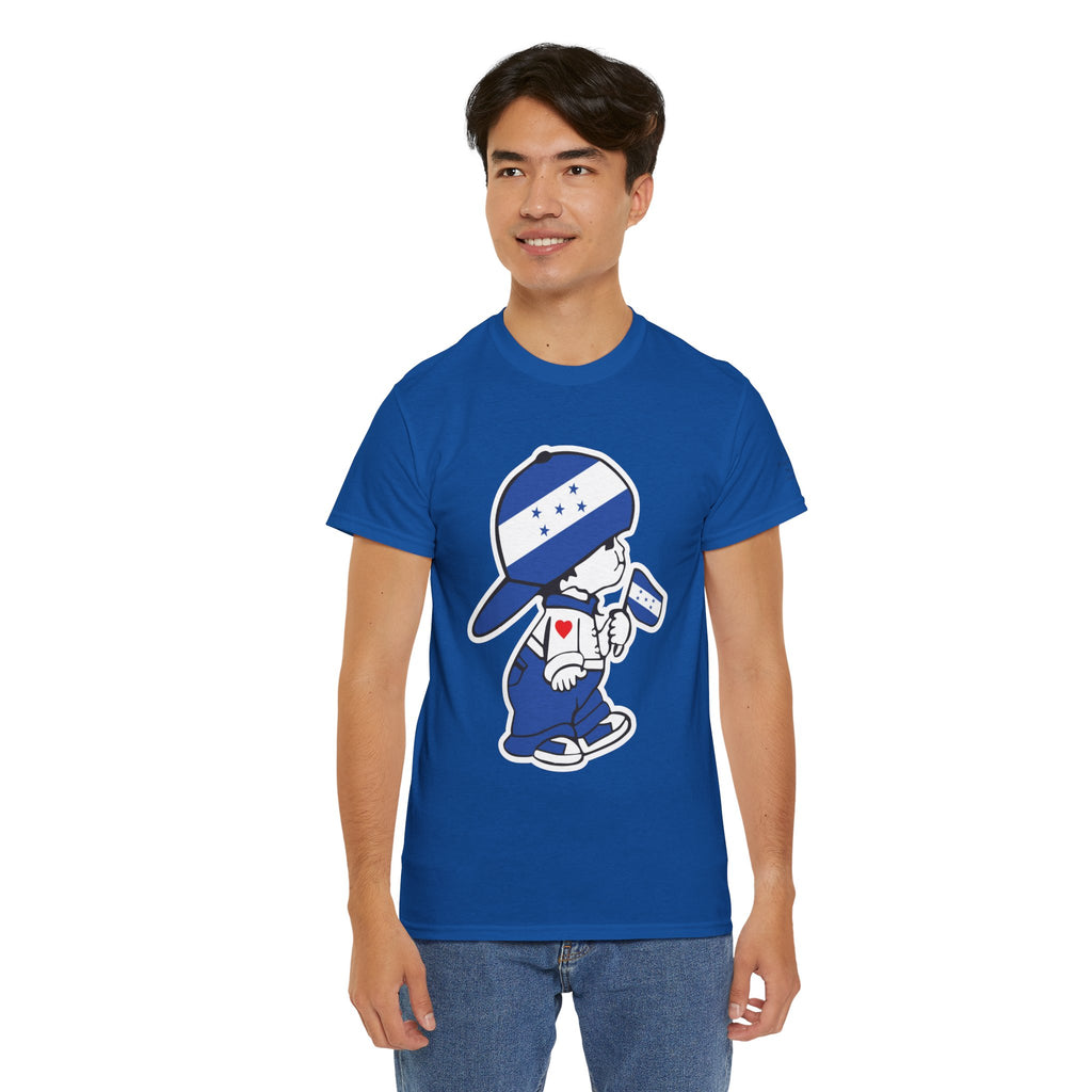 ALGODÓN GRUESO Camiseta de Hombres Honduras El Niño Catracho Original