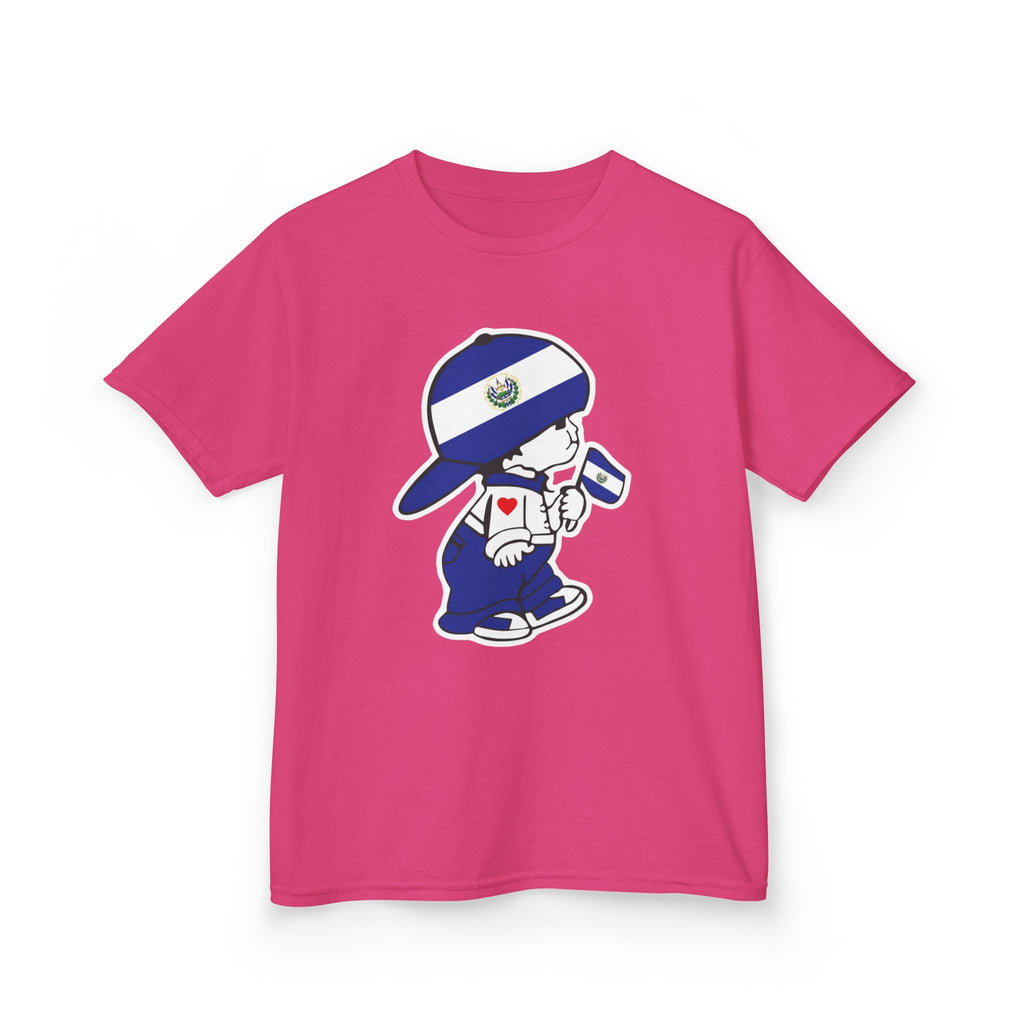 ALGODÓN GRUESO Camiseta de Niñas El Salvador El Niño Guanaco Original
