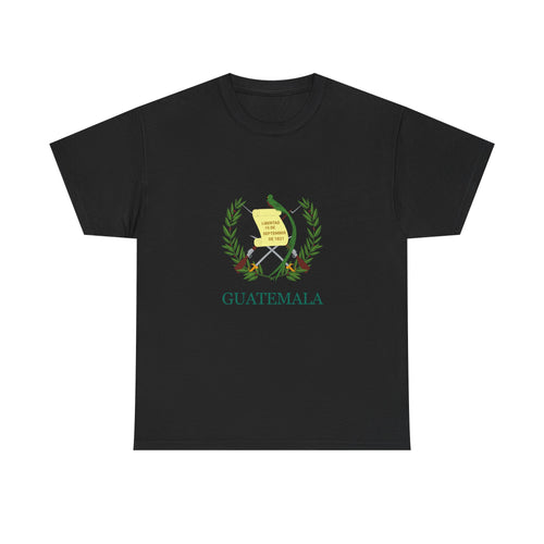 ALGODÓN GRUESO Camiseta de Hombres Escudo Nacional de Guatemala