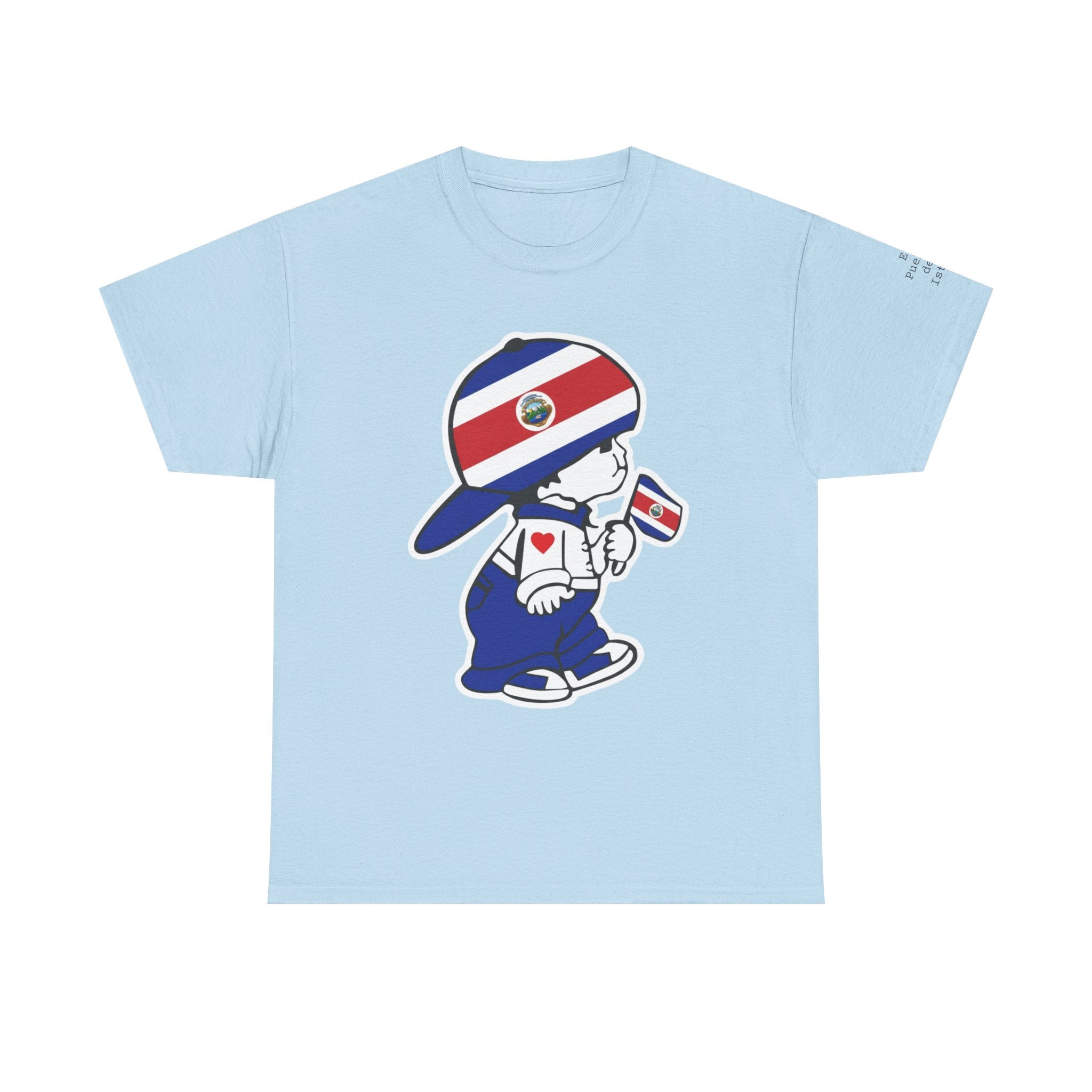 ALGODÓN GRUESO Camiseta de Hombres Costa Rica El Niño Tico Original