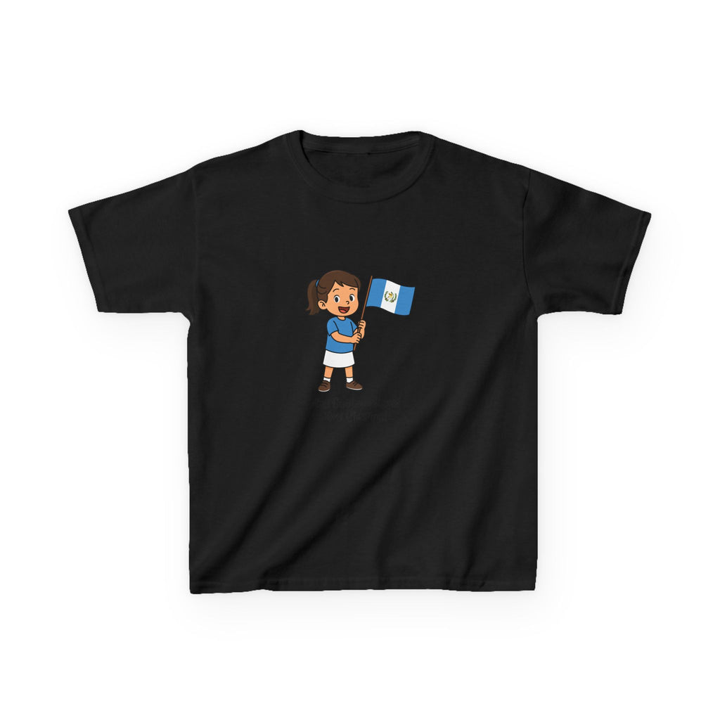 ALGODÓN GRUESO Camiseta de Niñas Guatemala Soy Guatemalteca Soy Chapína