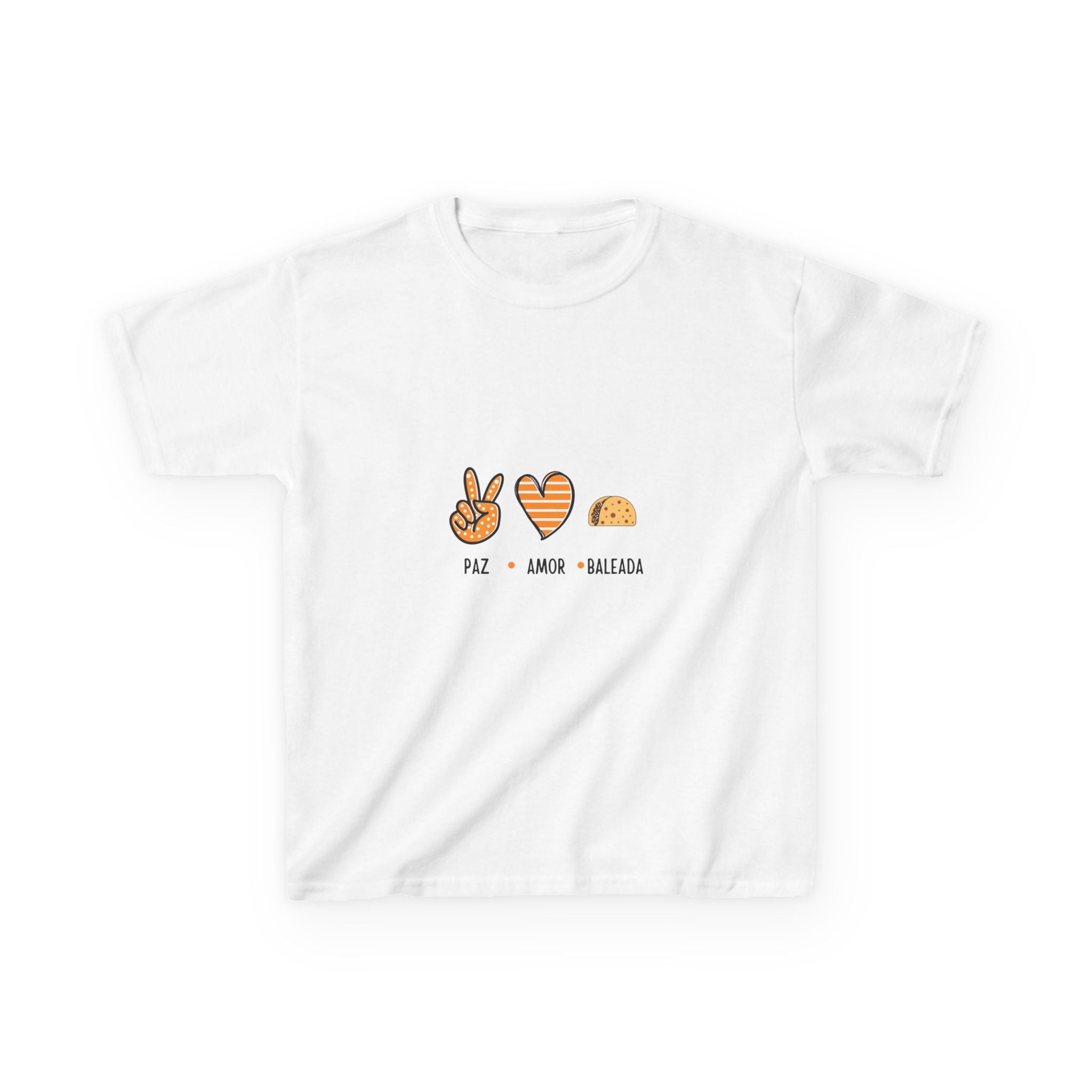 ALGODÓN GRUESO Camiseta de Niños Honduras Paz Amor Baleada