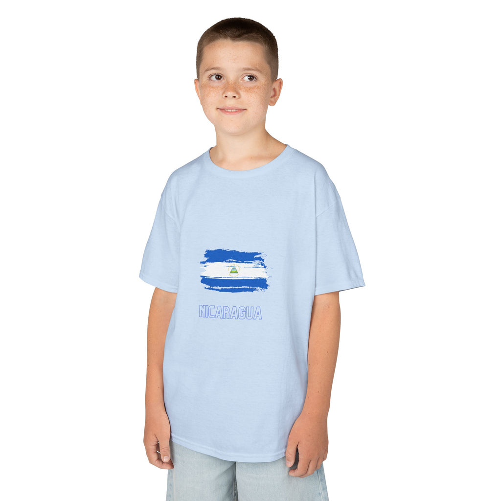 ALGODÓN GRUESO Camiseta de Niños Nicaragua Bandera de Nicaragua