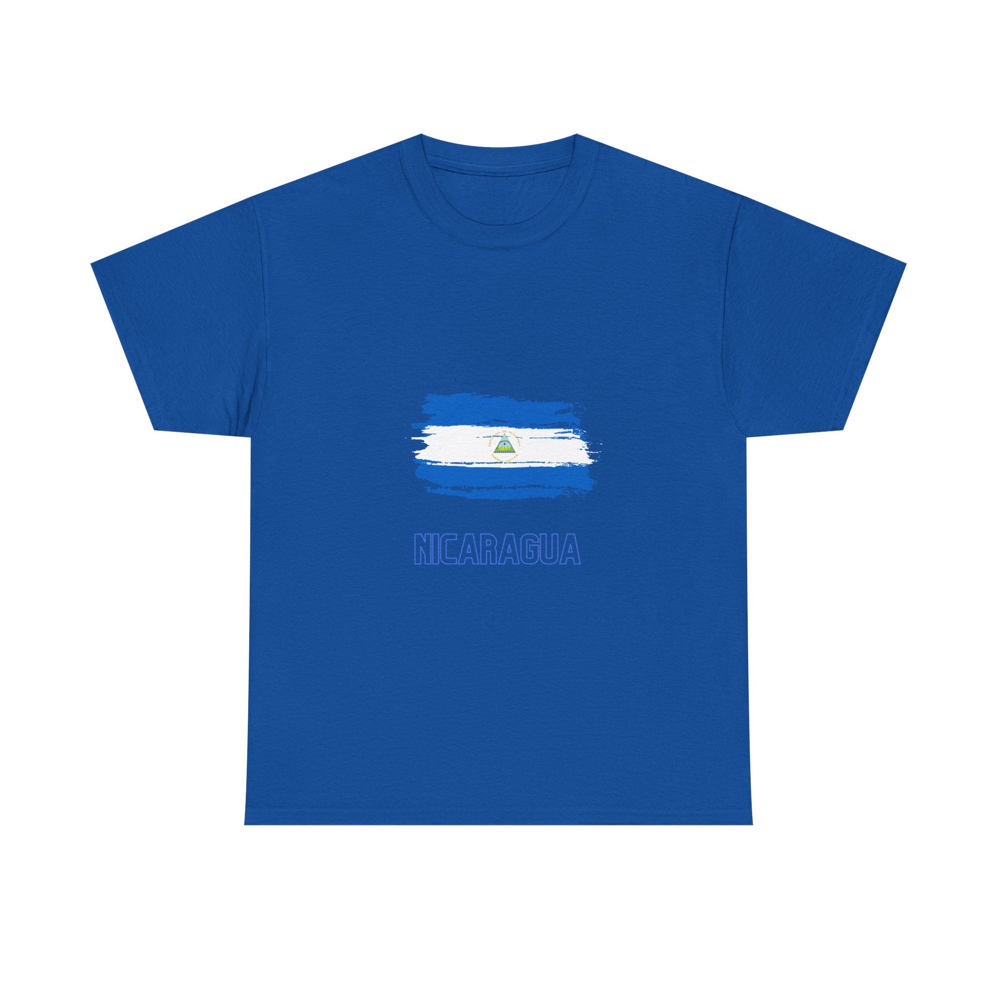 ALGODÓN GRUESO Camiseta de Hombres Nicaragua Bandera de Nicaragua