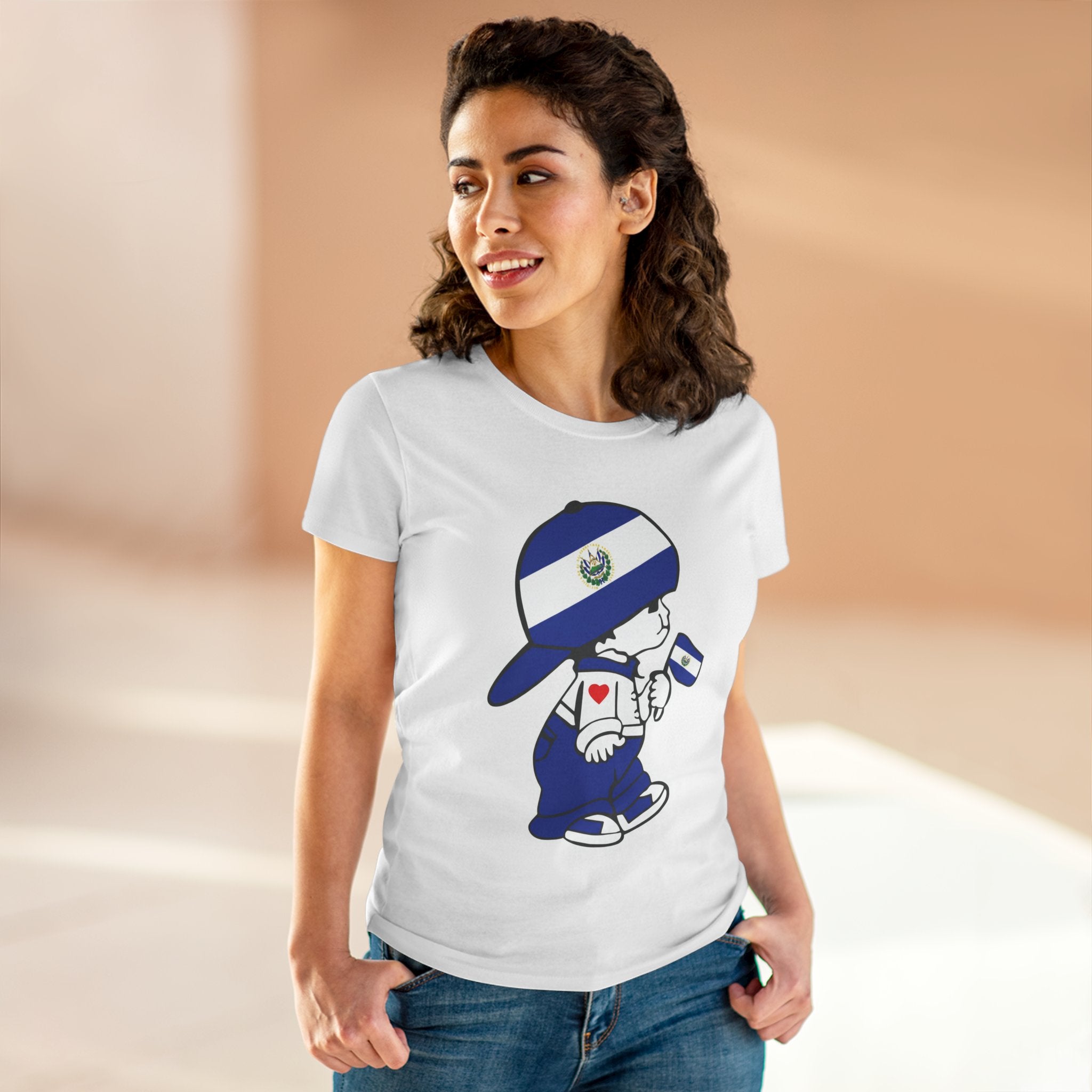 ALGODÓN DE MEDIO GROSOR Camiseta de Mujeres El Niño Guanaco Original