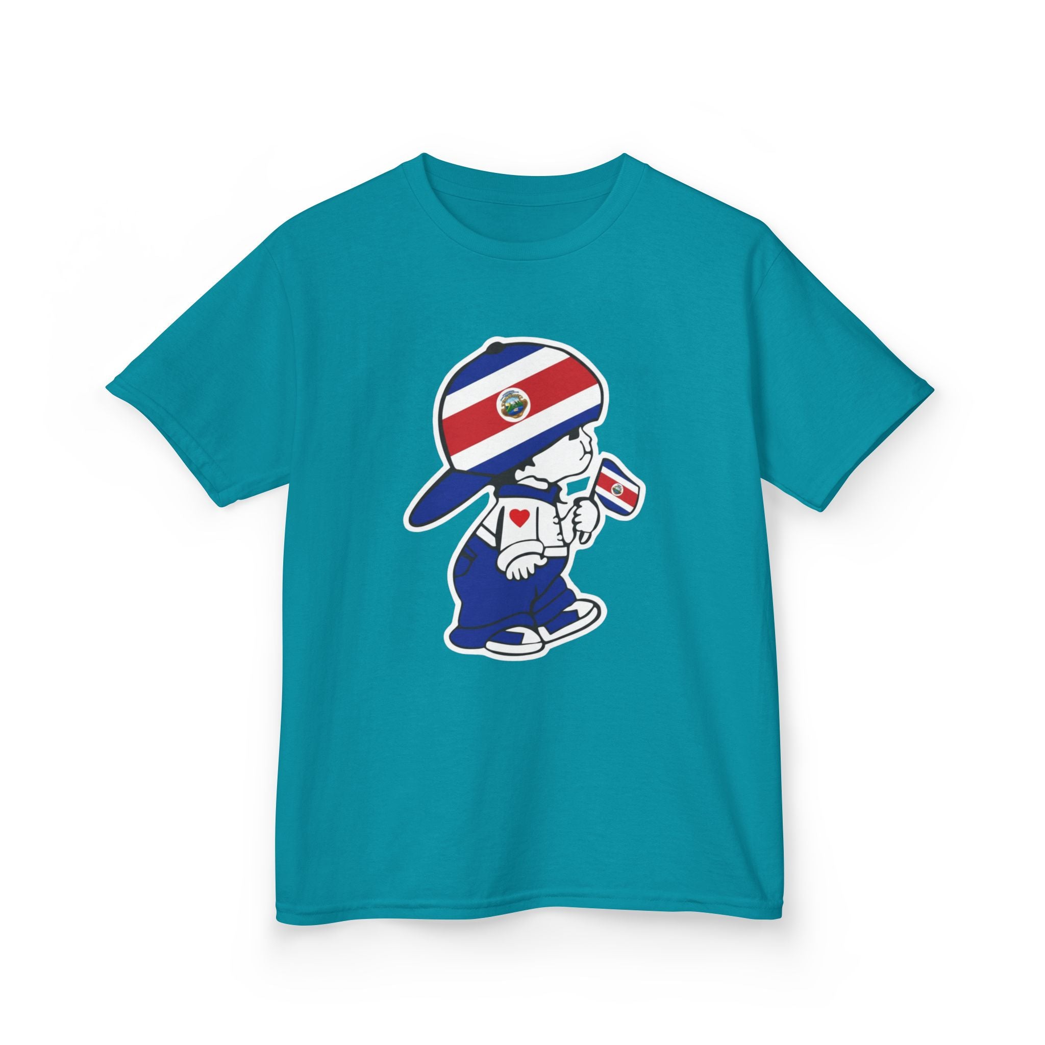 ALGODÓN GRUESO Camiseta de Niños Costa Rica El Niño Tico Original