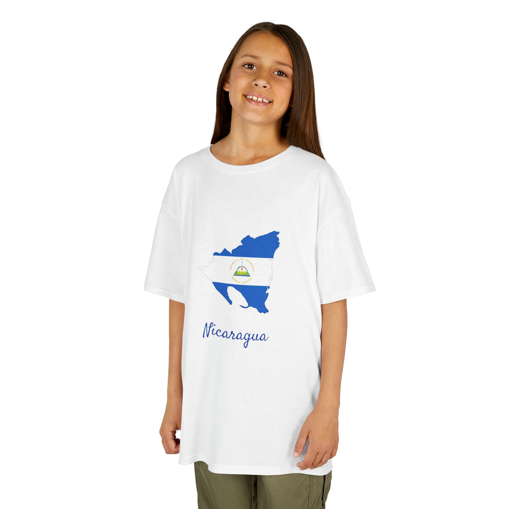 ALGODÓN GRUESO Camiseta de Niñas Nicaragua Diseño Nicaragua