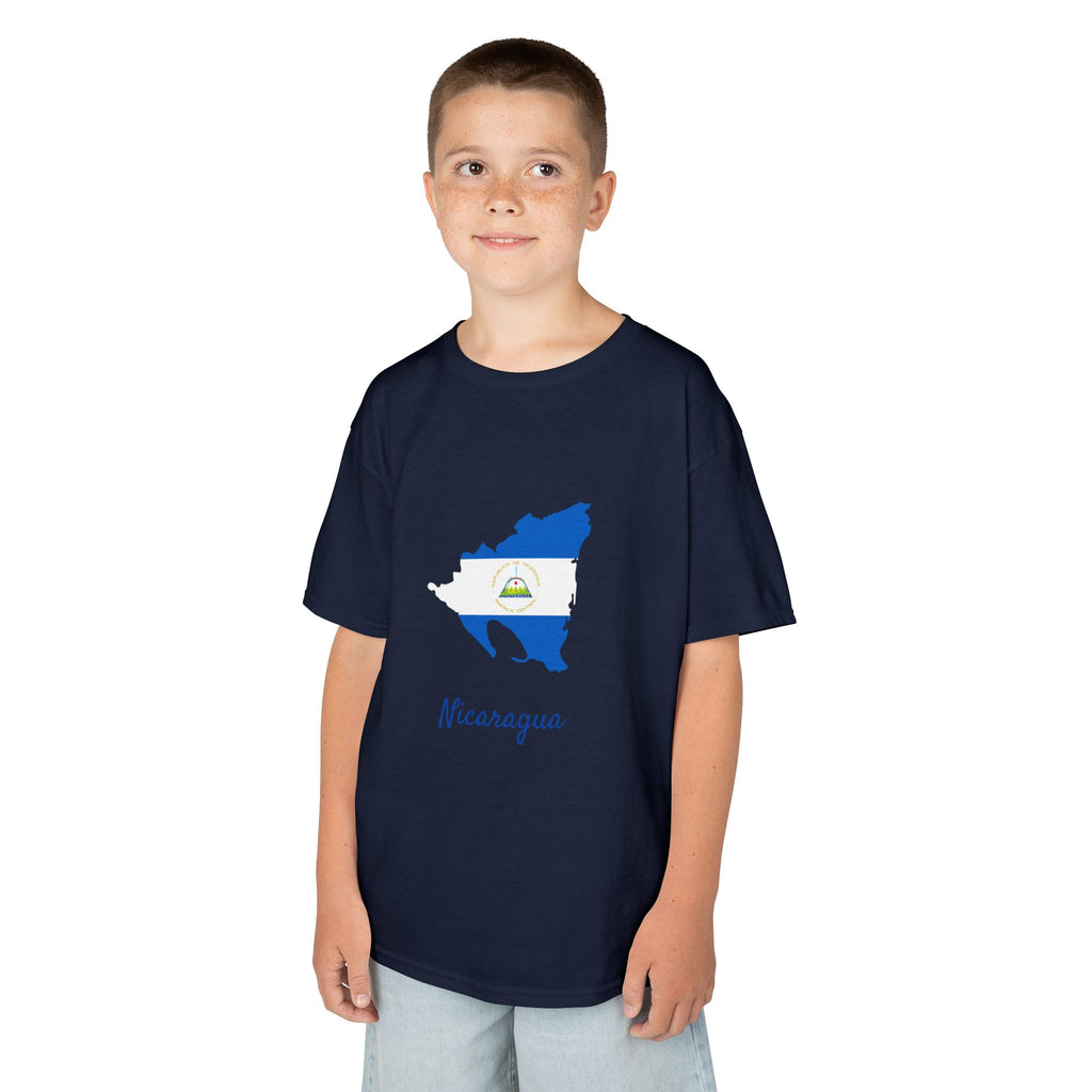 ALGODÓN GRUESO Camiseta de Niños Nicaragua Diseño Nicaragua