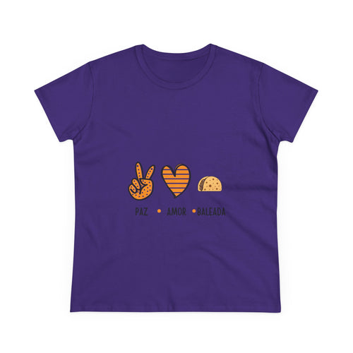 ALGODÓN DE MEDIO GROSOR Camiseta de Mujeres Honduras Paz Amor Baleada