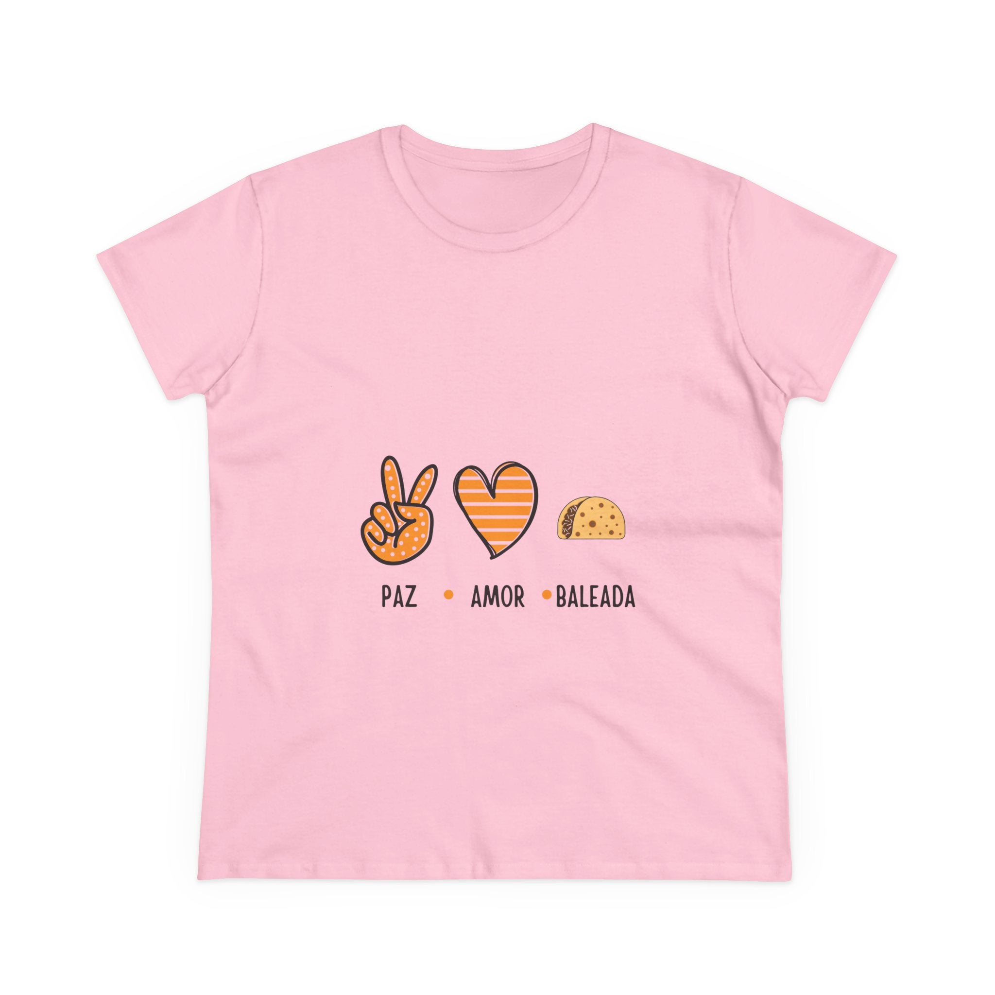 ALGODÓN DE MEDIO GROSOR Camiseta de Mujeres Honduras Paz Amor Baleada