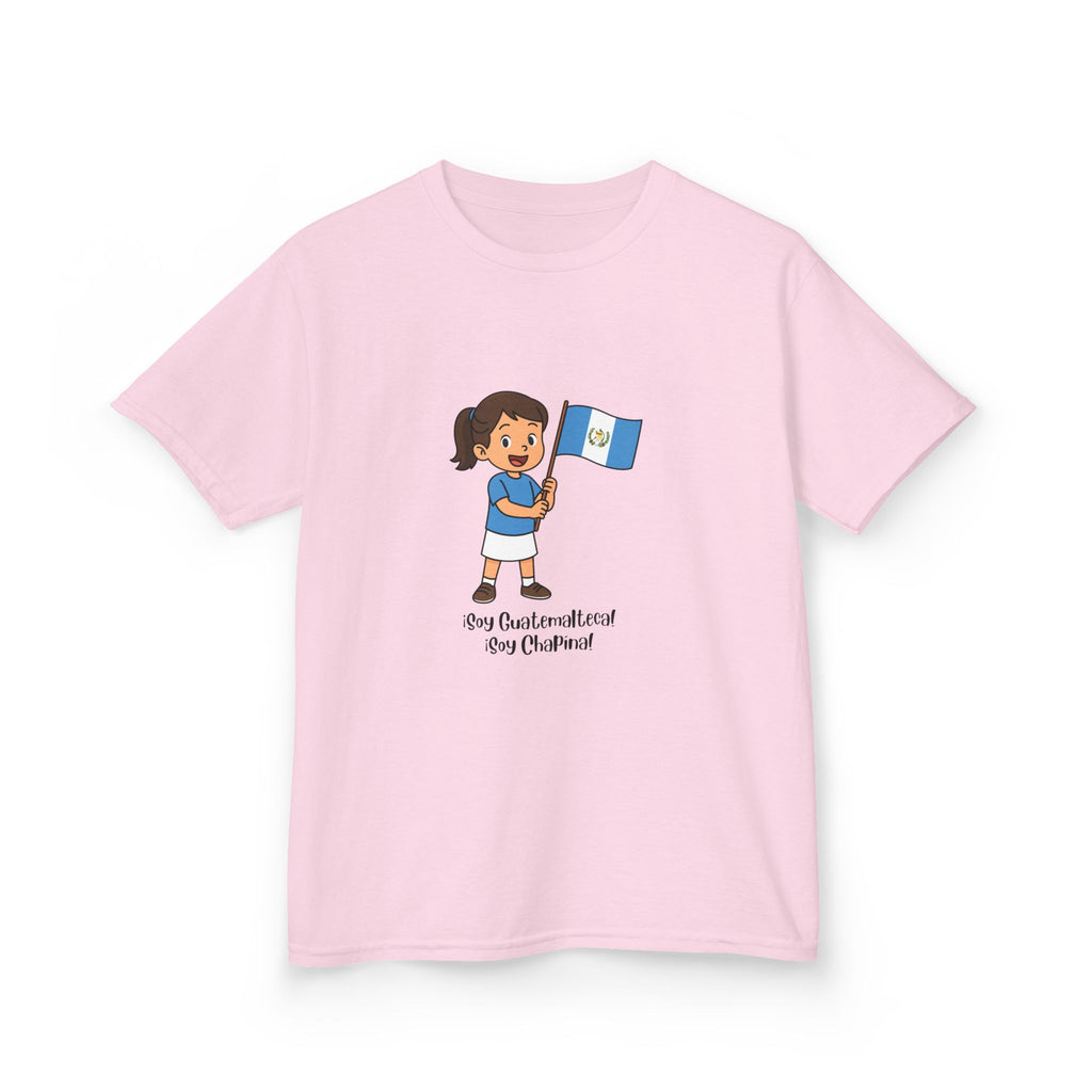 ALGODÓN GRUESO Camiseta de Niñas Guatemala Soy Guatemalteca Soy Chapína