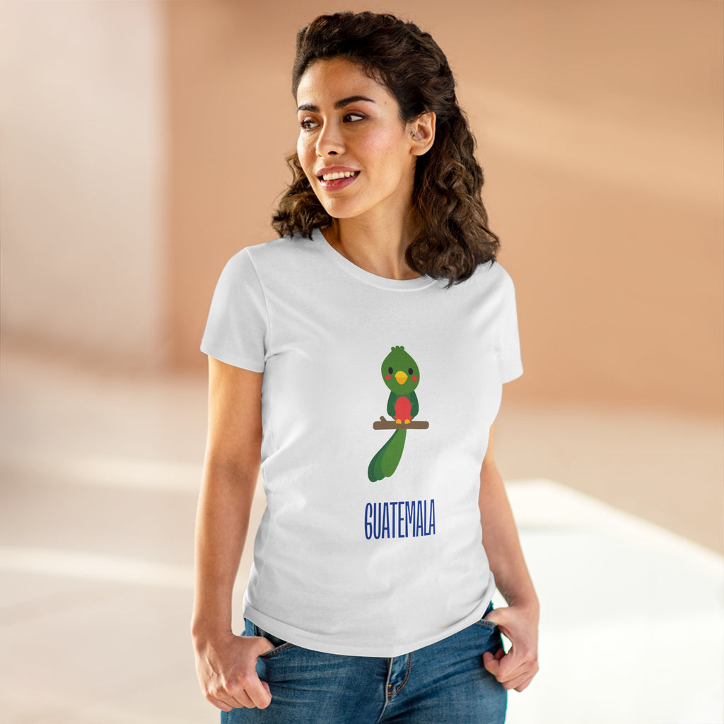 ALGODÓN DE MEDIO GROSOR Camiseta de Mujeres Quetzal Guatemala
