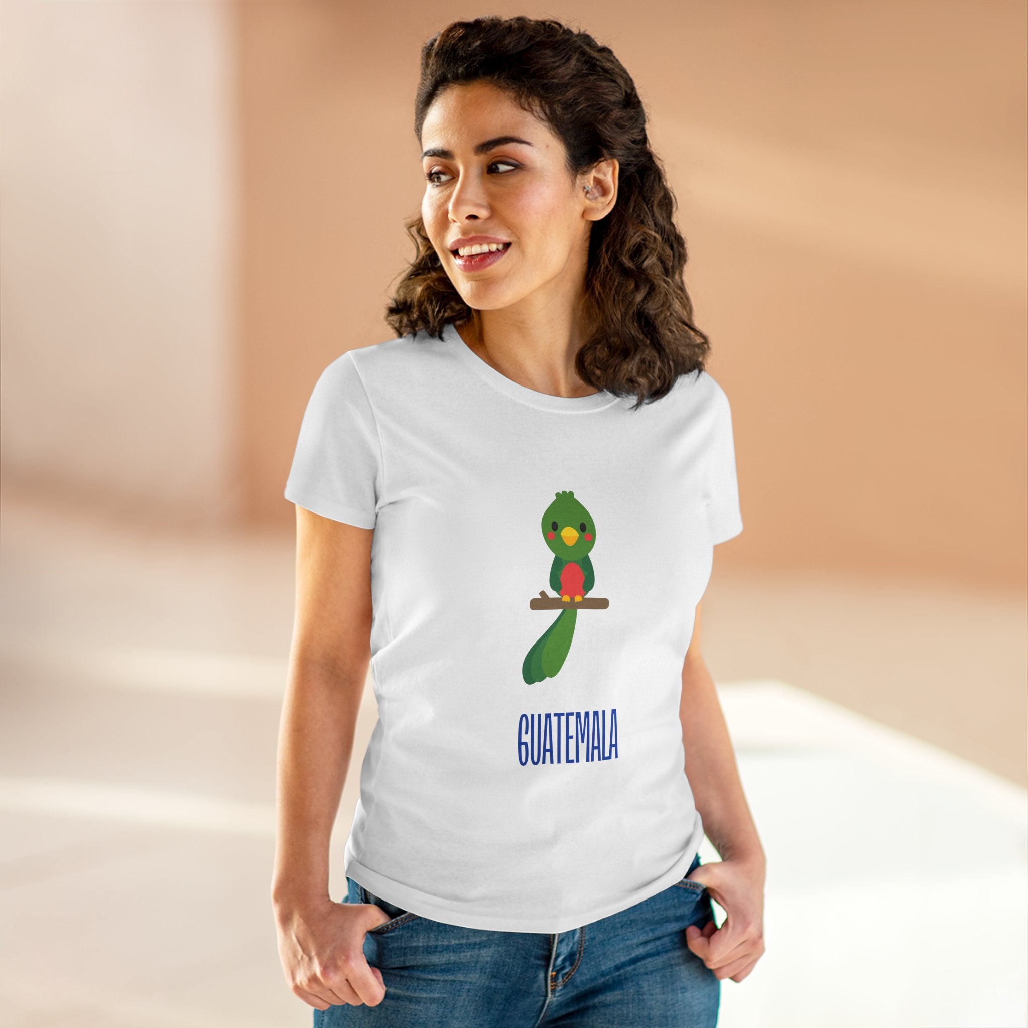 ALGODÓN DE MEDIO GROSOR Camiseta de Mujeres Quetzal Guatemala