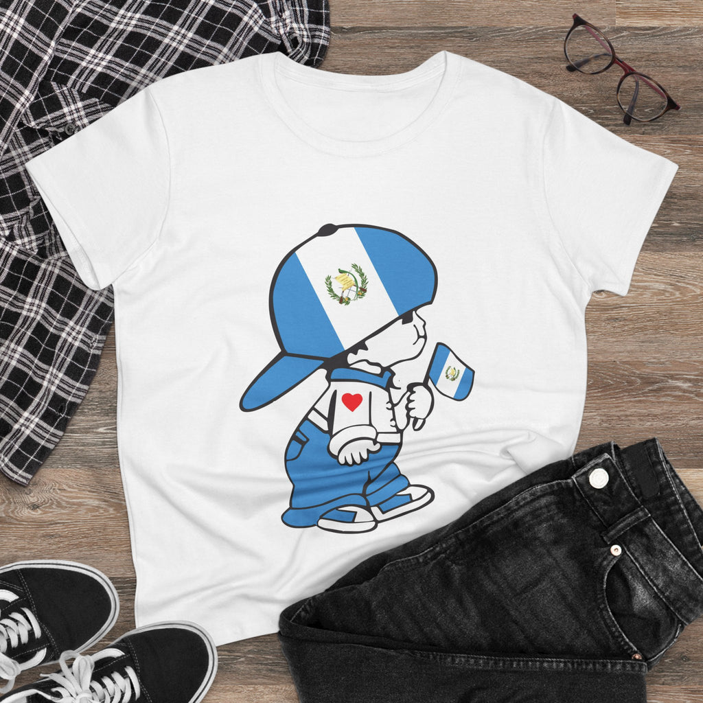 ALGODÓN DE MEDIO GROSOR Camiseta de Mujeres Guatemala El Niño Chapín Original