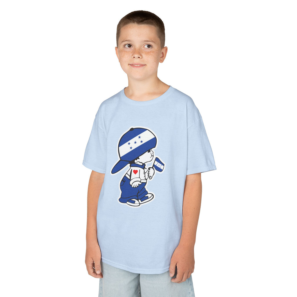 ALGODÓN GRUESO Camiseta de Niños Honduras El Niño Catracho Original