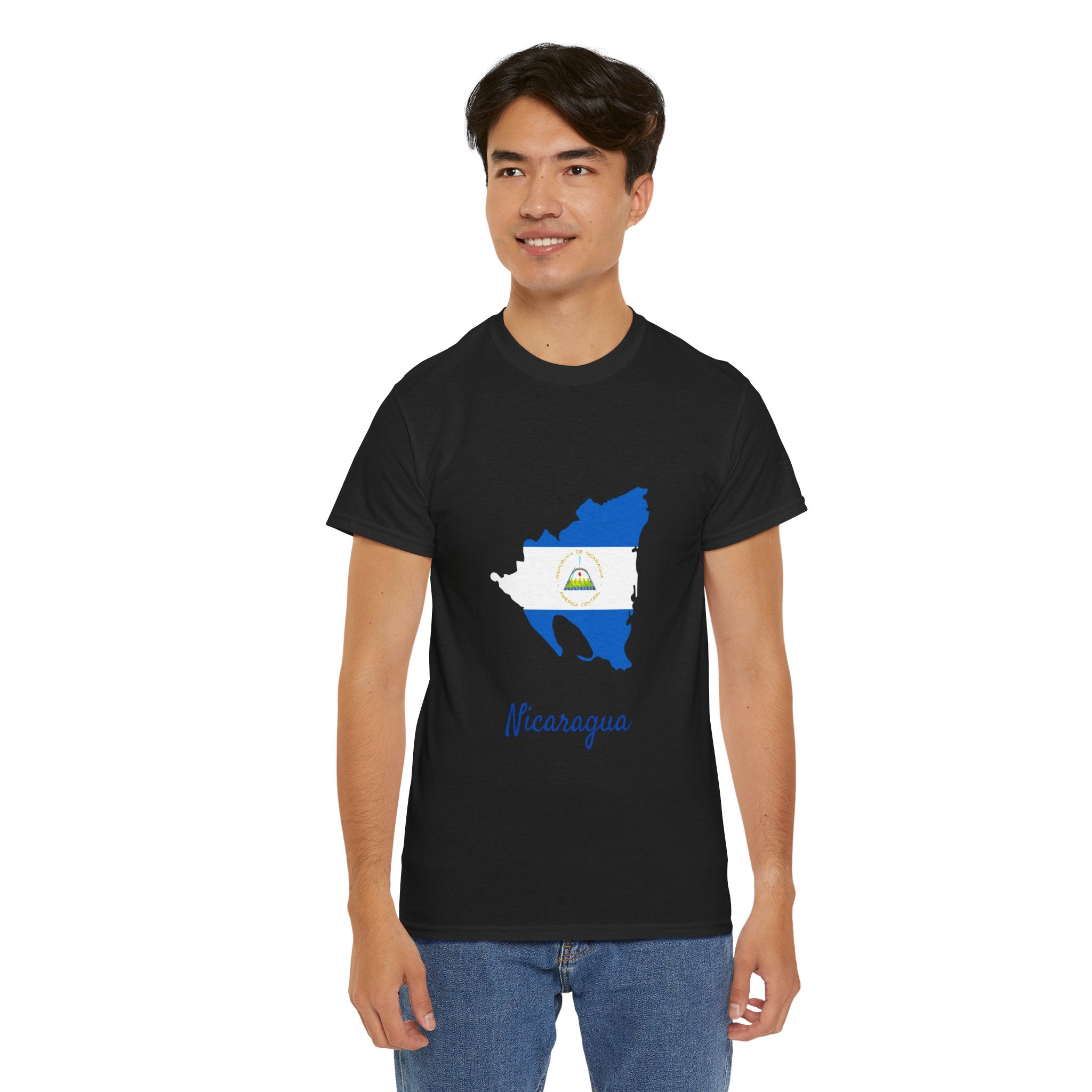 ALGODÓN GRUESO Camiseta de Hombres Nicaragua Diseño Nicaragua