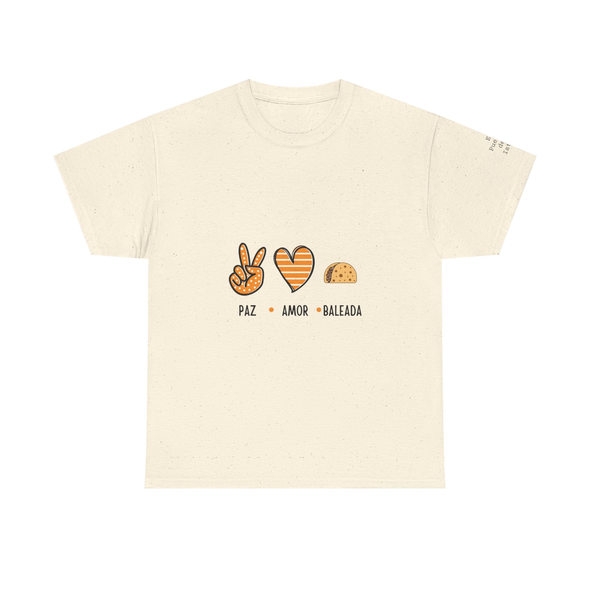 ALGODÓN GRUESO Camiseta de Hombres Paz Amor Baleada