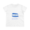 ALGODÓN DE MEDIO GROSOR Camiseta de Mujeres Nicaragua Bandera de Nicaragua