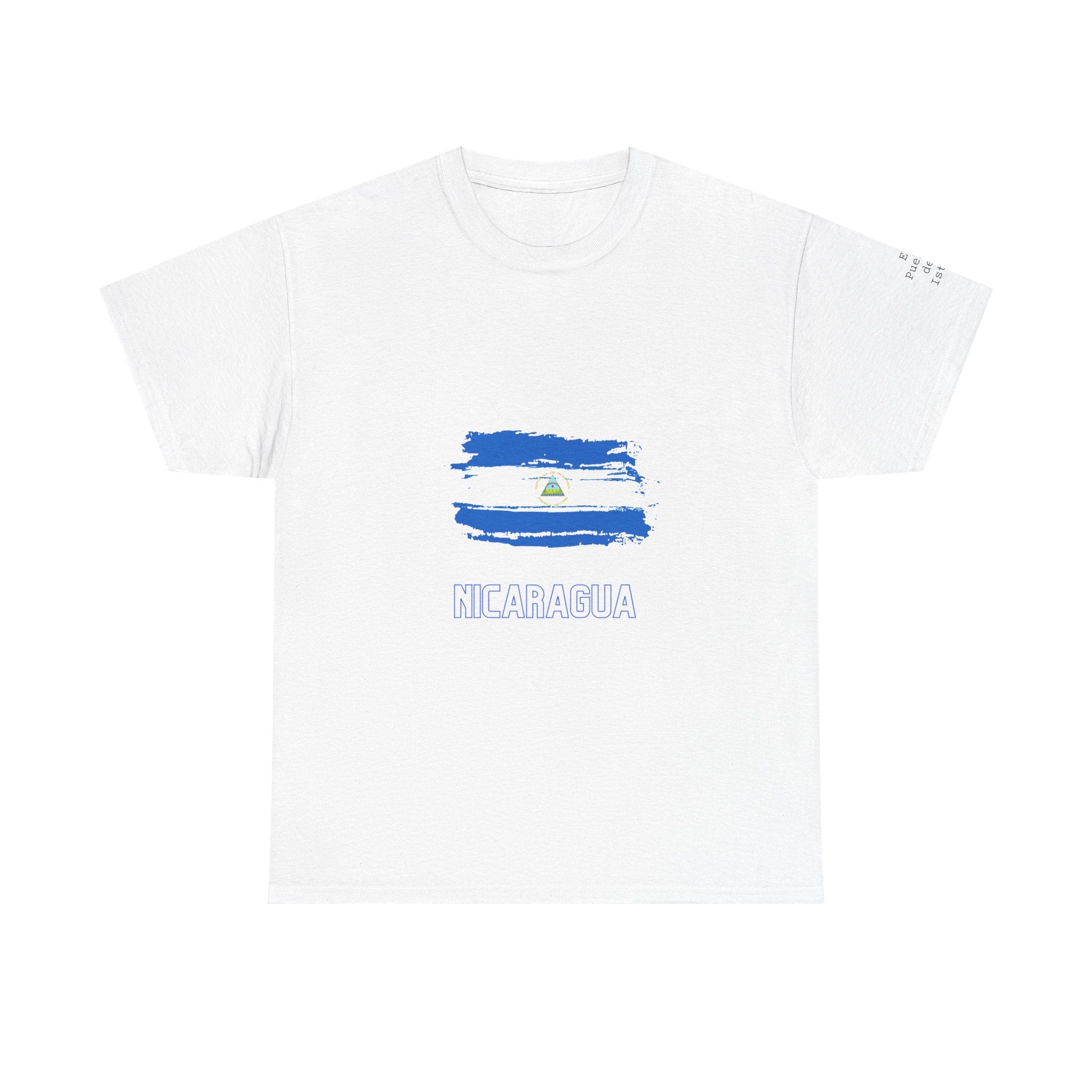 ALGODÓN GRUESO Camiseta de Hombres Nicaragua Bandera de Nicaragua