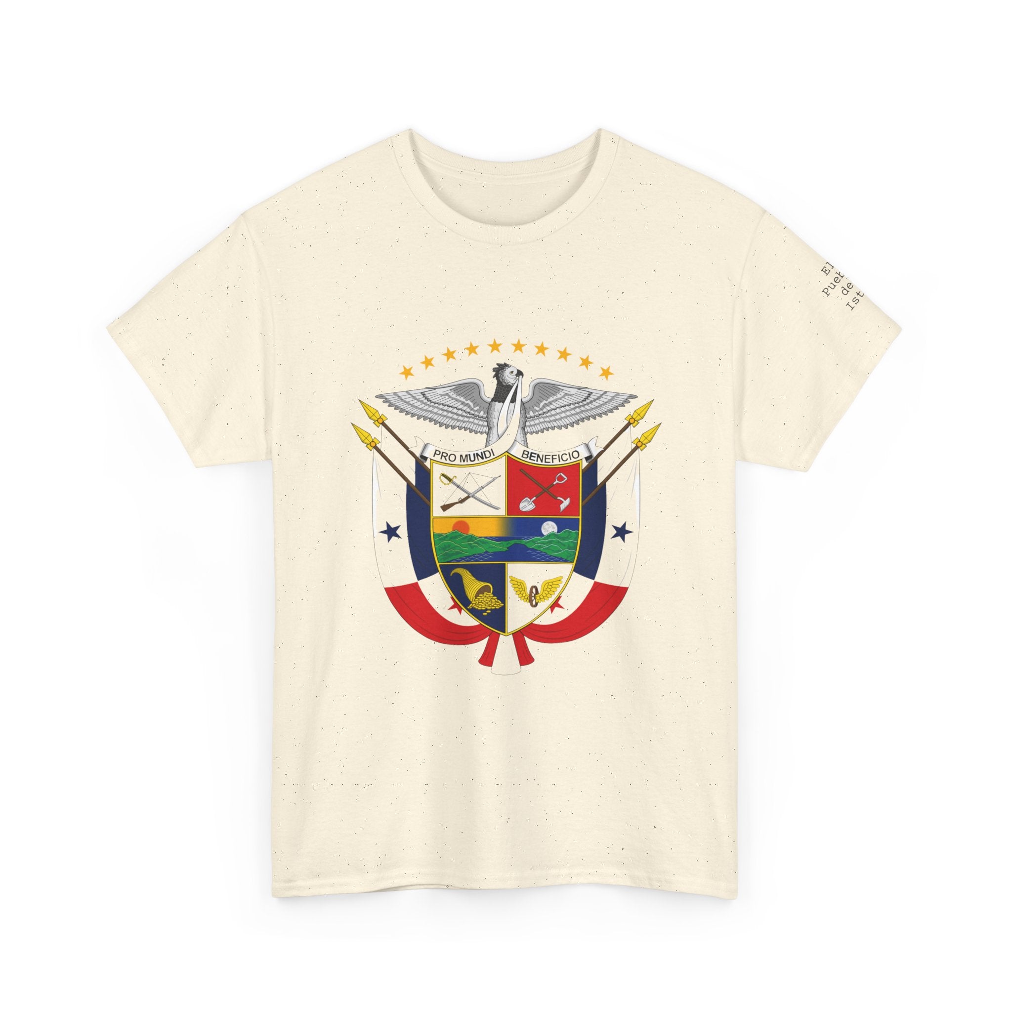 ALGODÓN GRUESO Camiseta de Hombres Panamá Escudo Nacional de Panamá