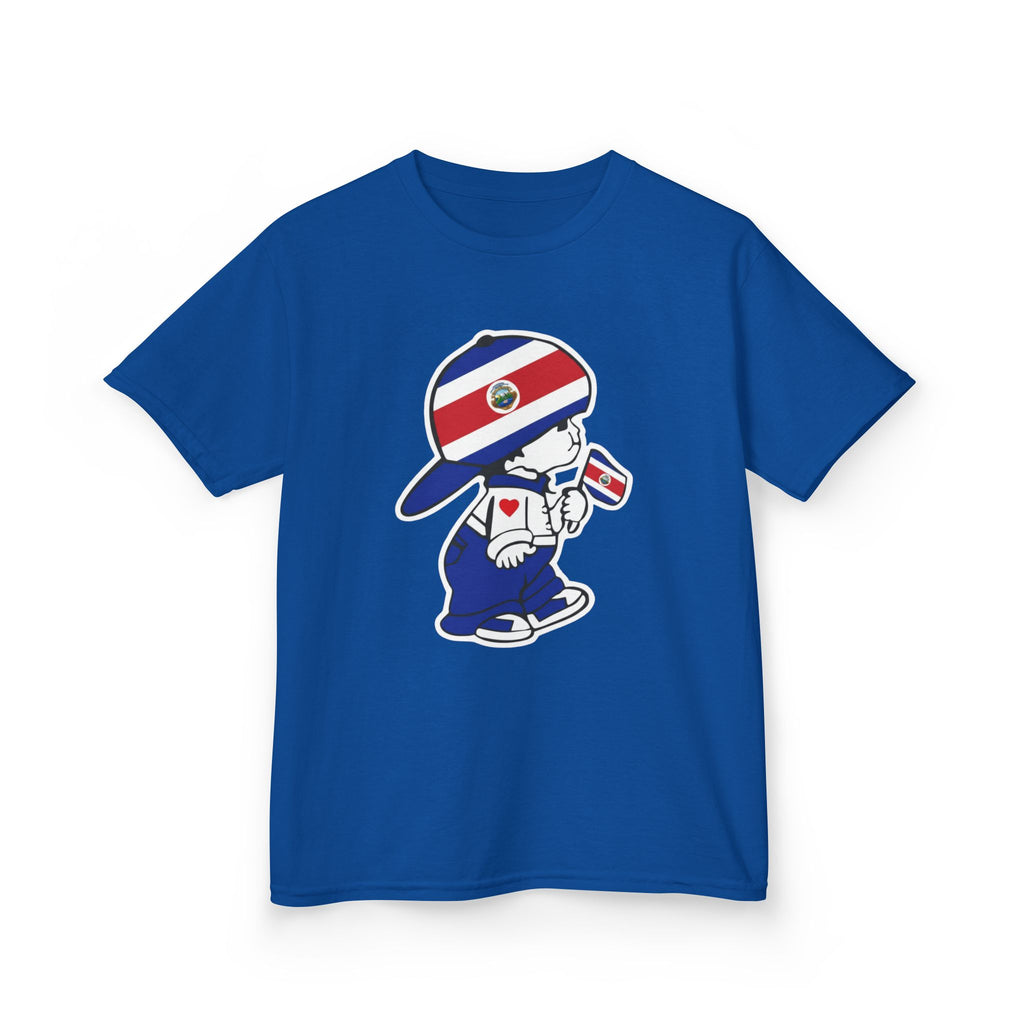 ALGODÓN GRUESO Camiseta de Niños Costa Rica El Niño Tico Original