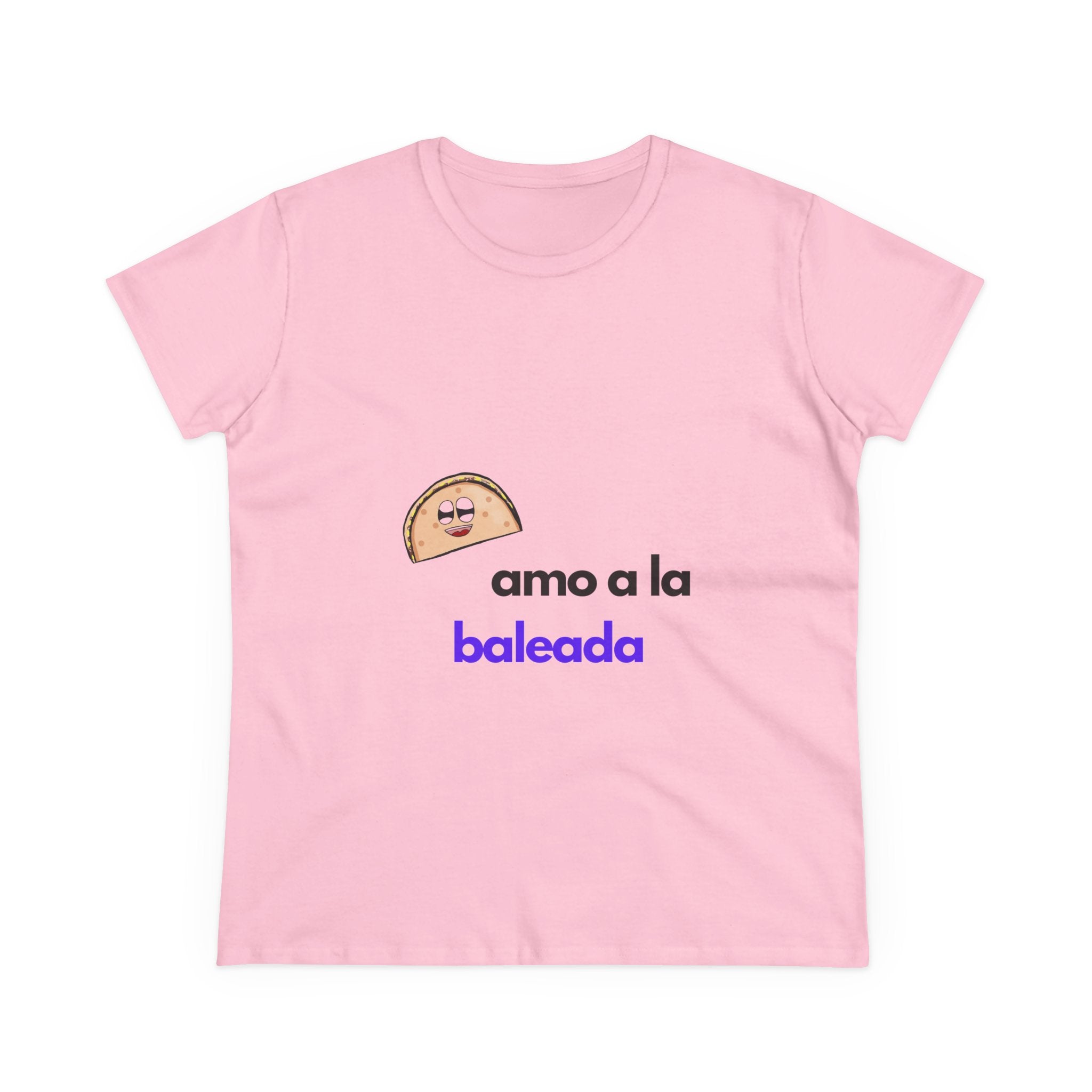 ALGODÓN DE MEDIO GROSOR Camiseta de Mujeres Honduras Diseño Amo a la baleada