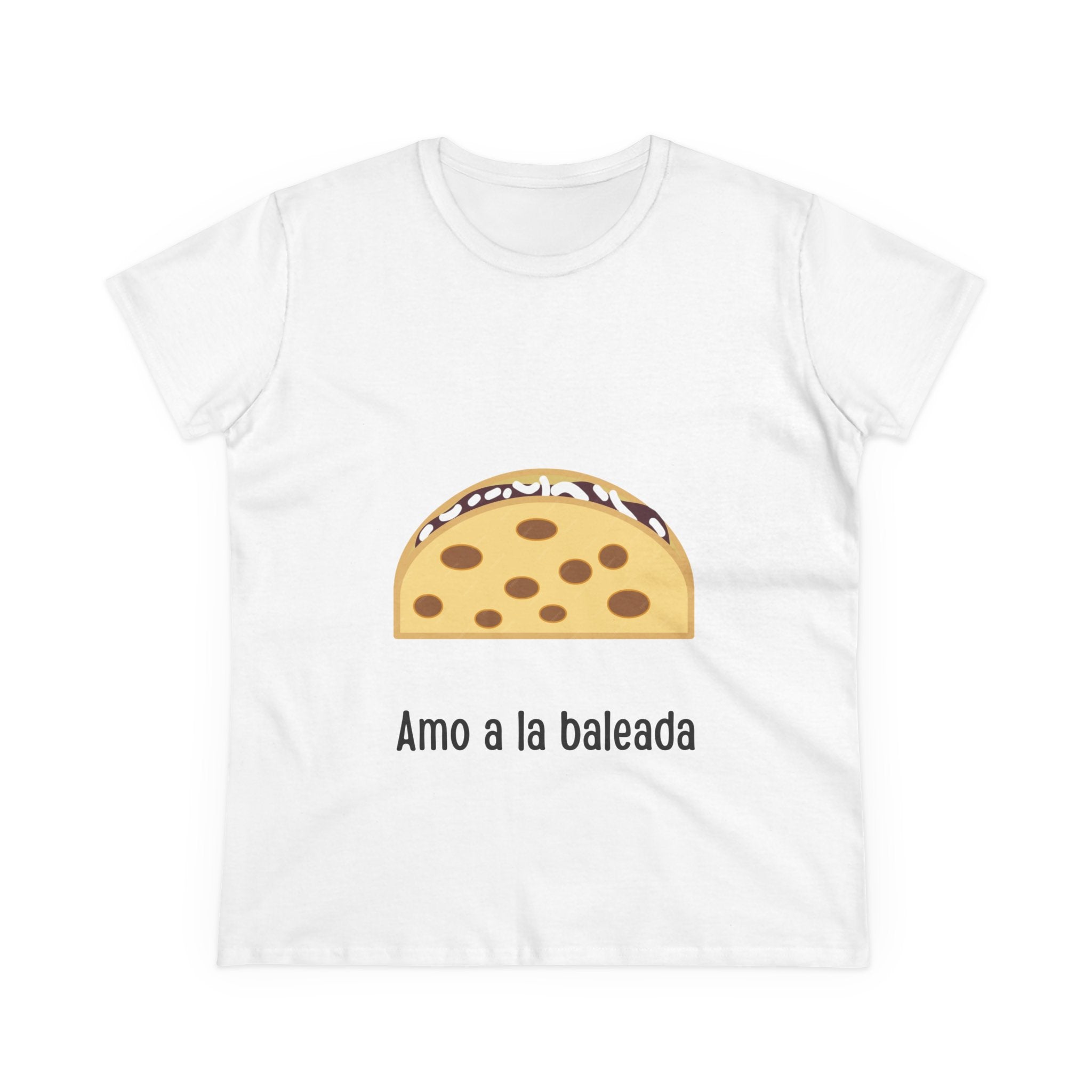 ALGODÓN DE MEDIO GROSOR Camiseta de Mujeres Amo a la baleada