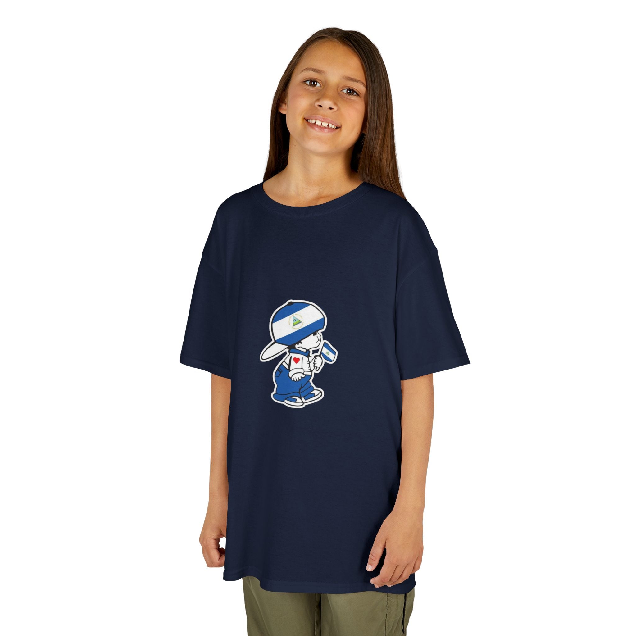 ALGODÓN GRUESO Camiseta de Niñas Nicaragua El Niño Nico Original