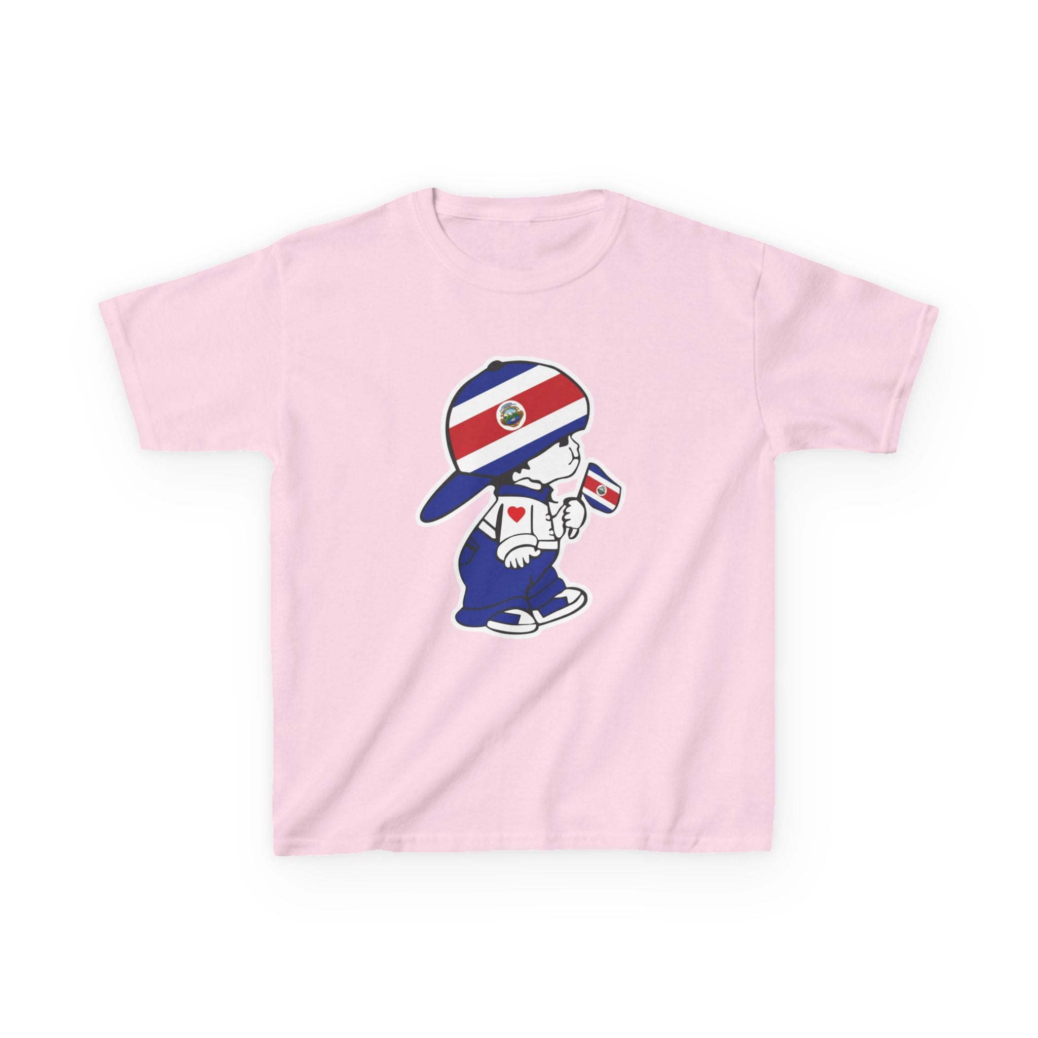 ALGODÓN GRUESO Camiseta de Niñas Costa Rica El Niño Tico Original