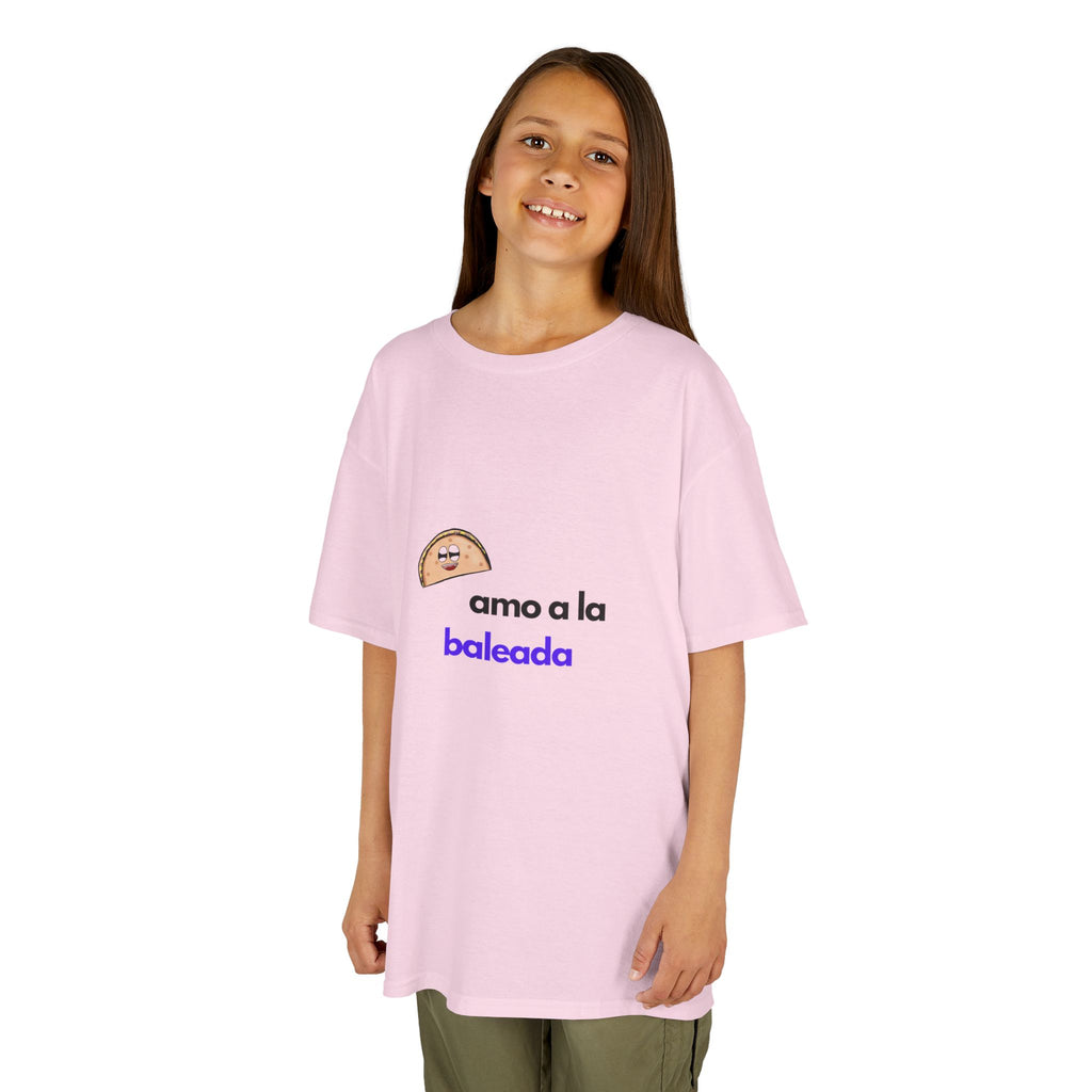 ALGODÓN GRUESO Camiseta de Niñas Honduras Diseño Amo a la baleada