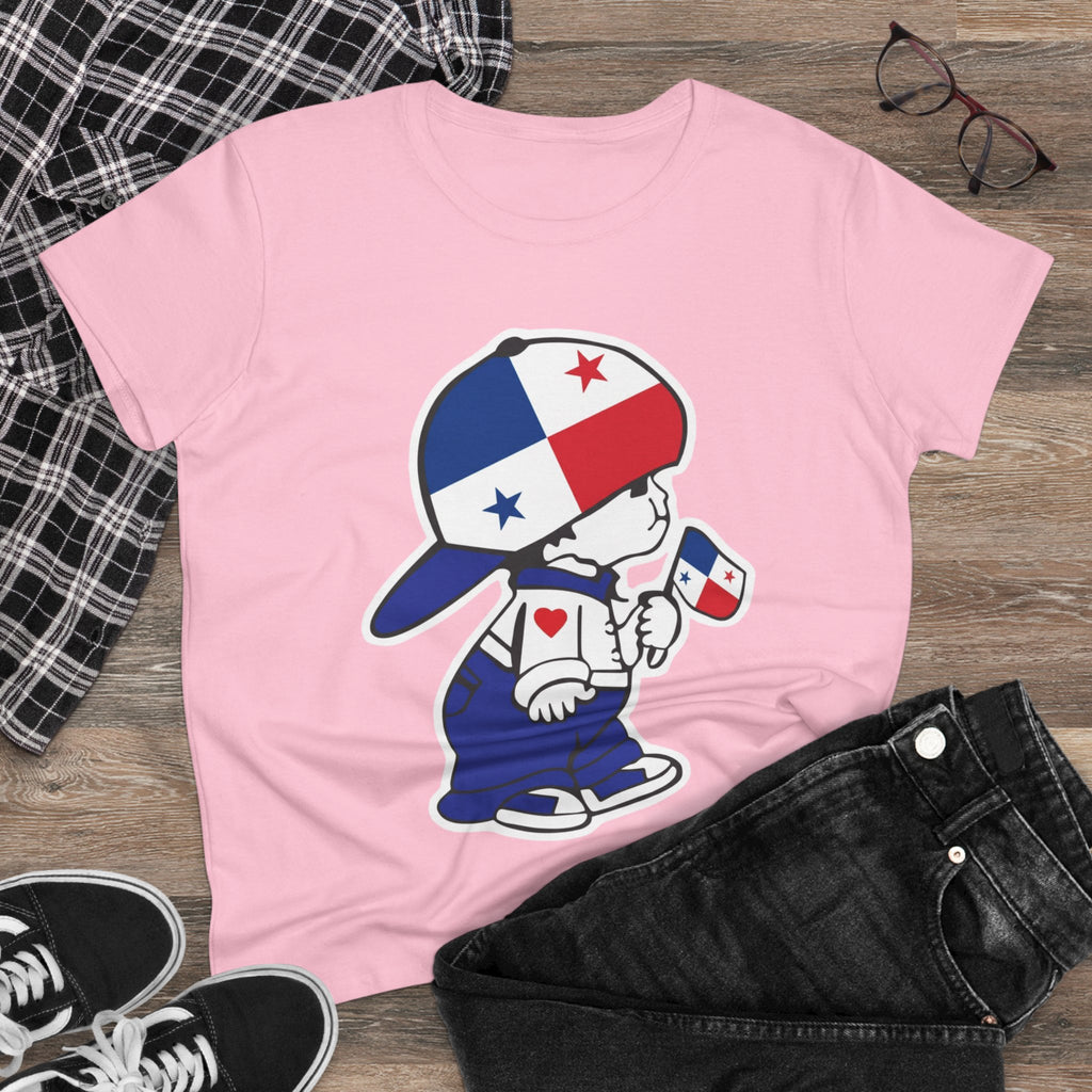 ALGODÓN DE MEDIO GROSOR Camiseta de Mujeres Panamá El Niño Canalero Original