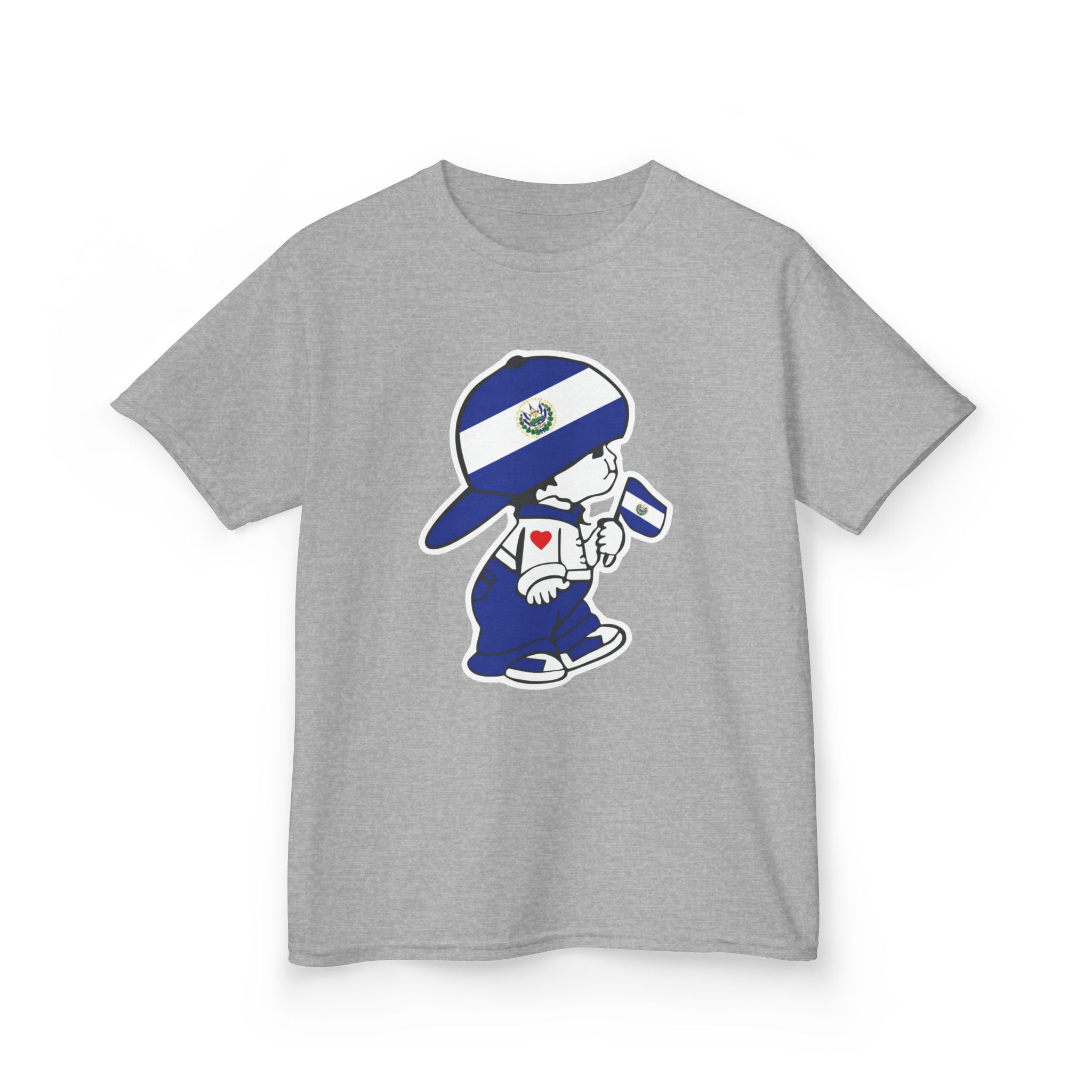 ALGODÓN GRUESO Camiseta de Niñas El Salvador El Niño Guanaco Original
