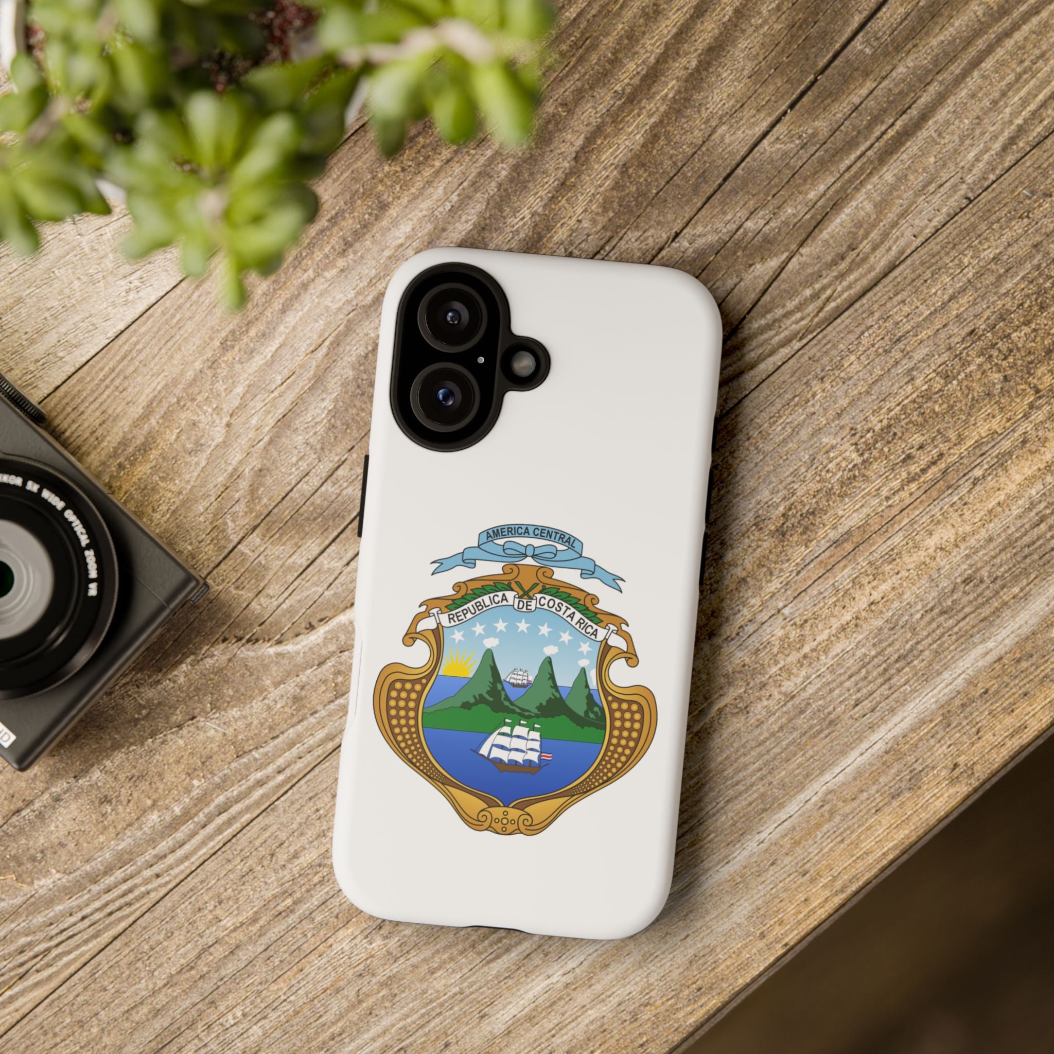 Funda Rigída Protectora para Teléfono iPhone 16 Costa Rica Escudo Nacional de Costa Rica