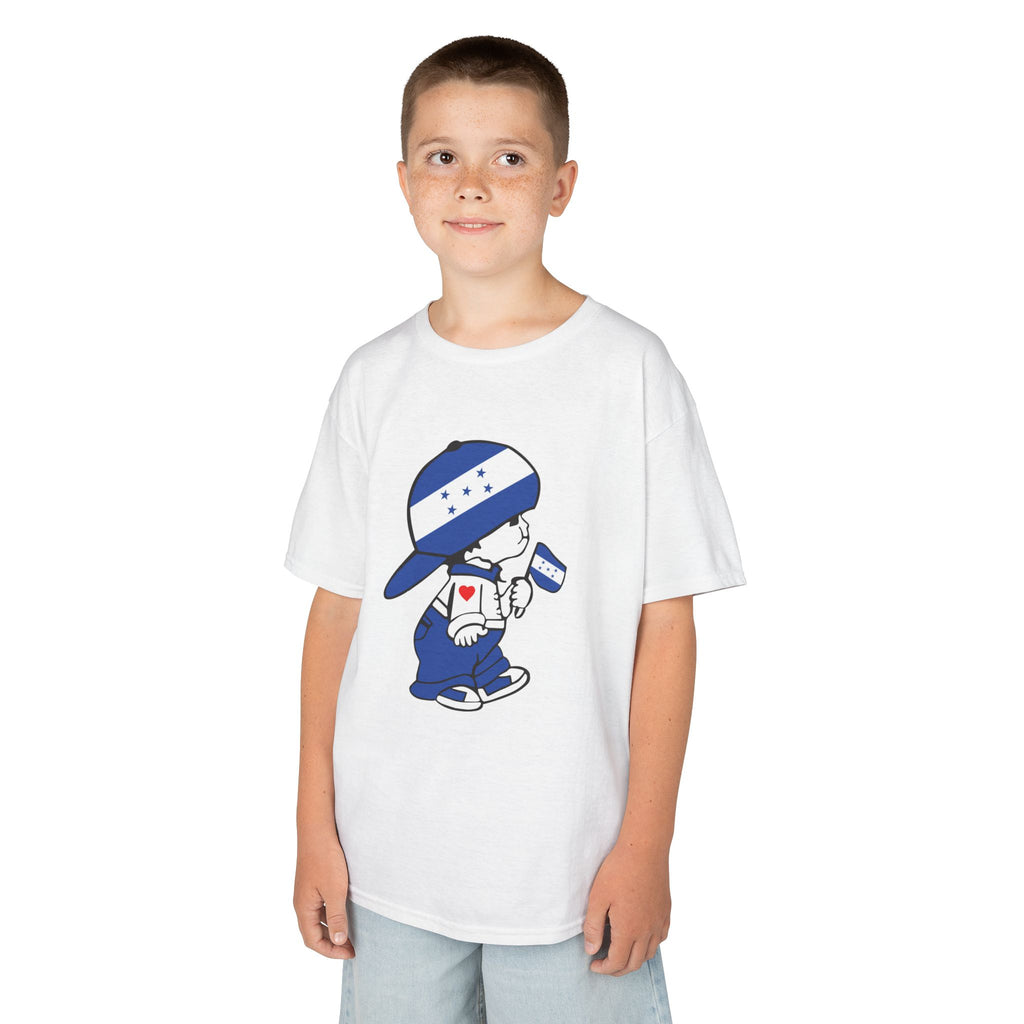 ALGODÓN GRUESO Camiseta de Niños Honduras El Niño Catracho Original